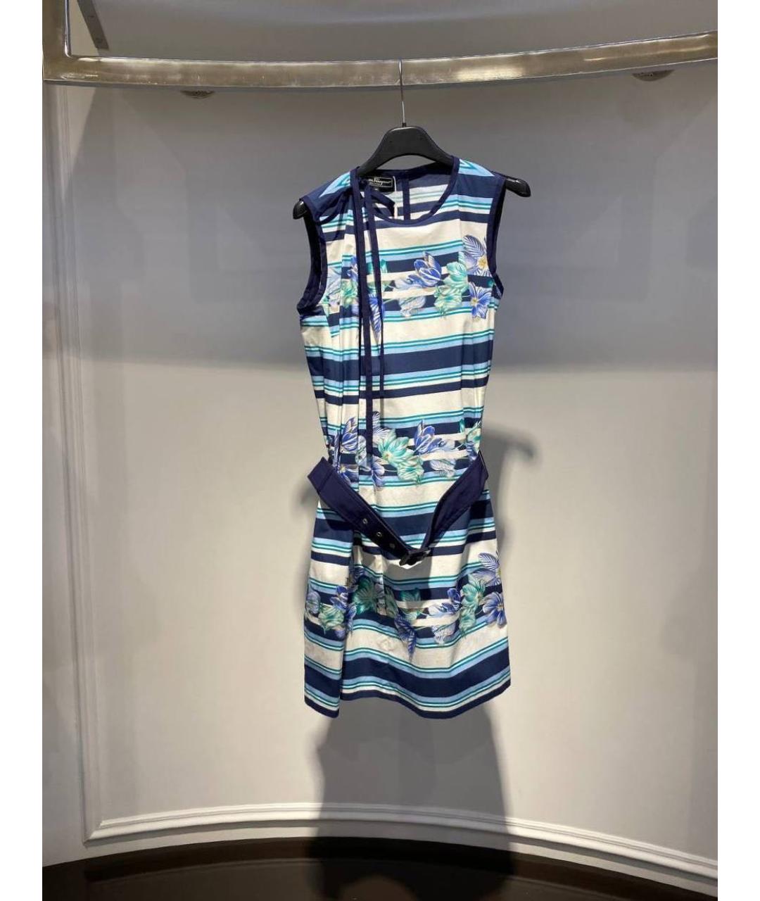 FERRAGAMO Голубое повседневное платье, фото 3