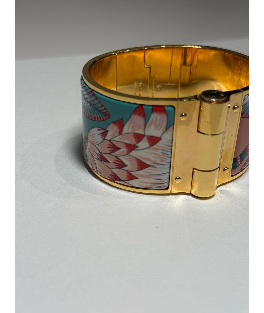 HERMES Золотой металлический браслет, фото 2