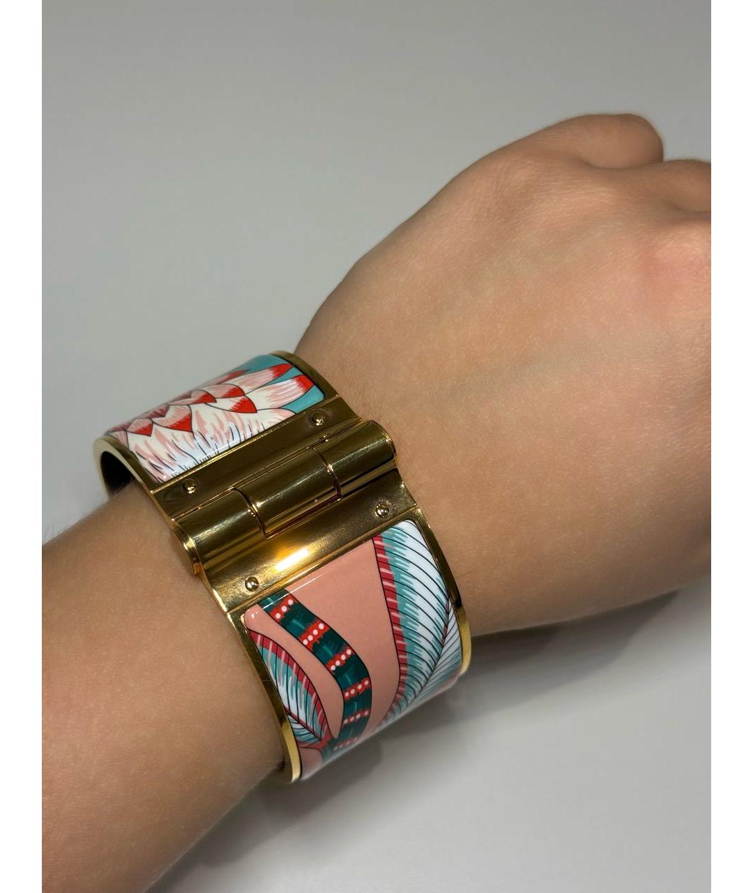 HERMES Золотой металлический браслет, фото 6