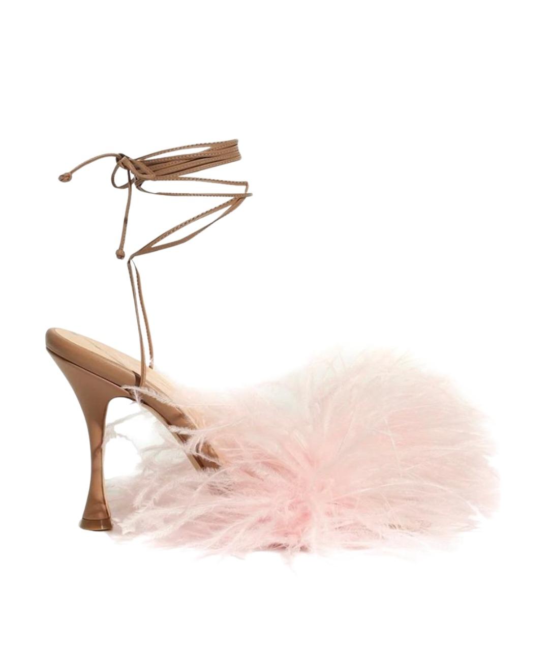 MAGDA BUTRYM Розовые кожаные босоножки, фото 1