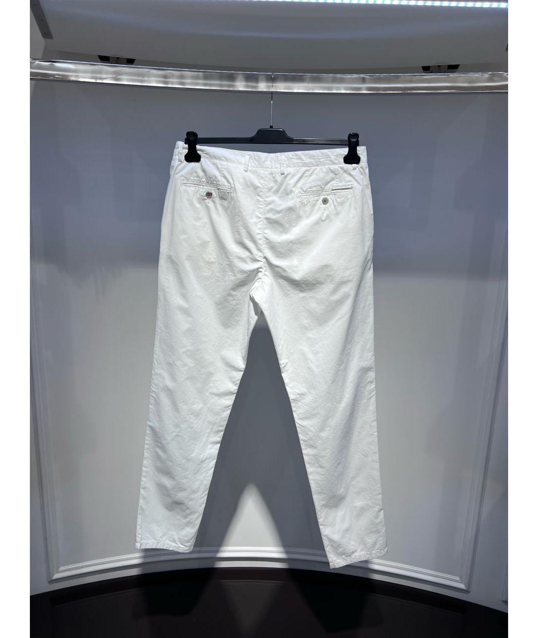DOLCE&GABBANA Белые хлопковые повседневные брюки, фото 2