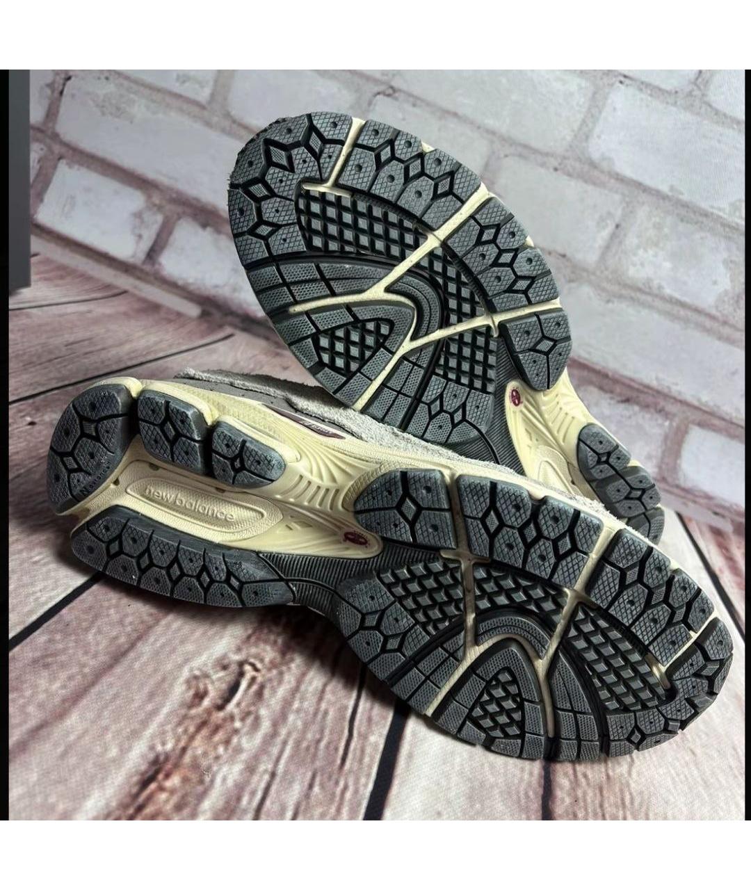 NEW BALANCE Серые текстильные низкие кроссовки / кеды, фото 6