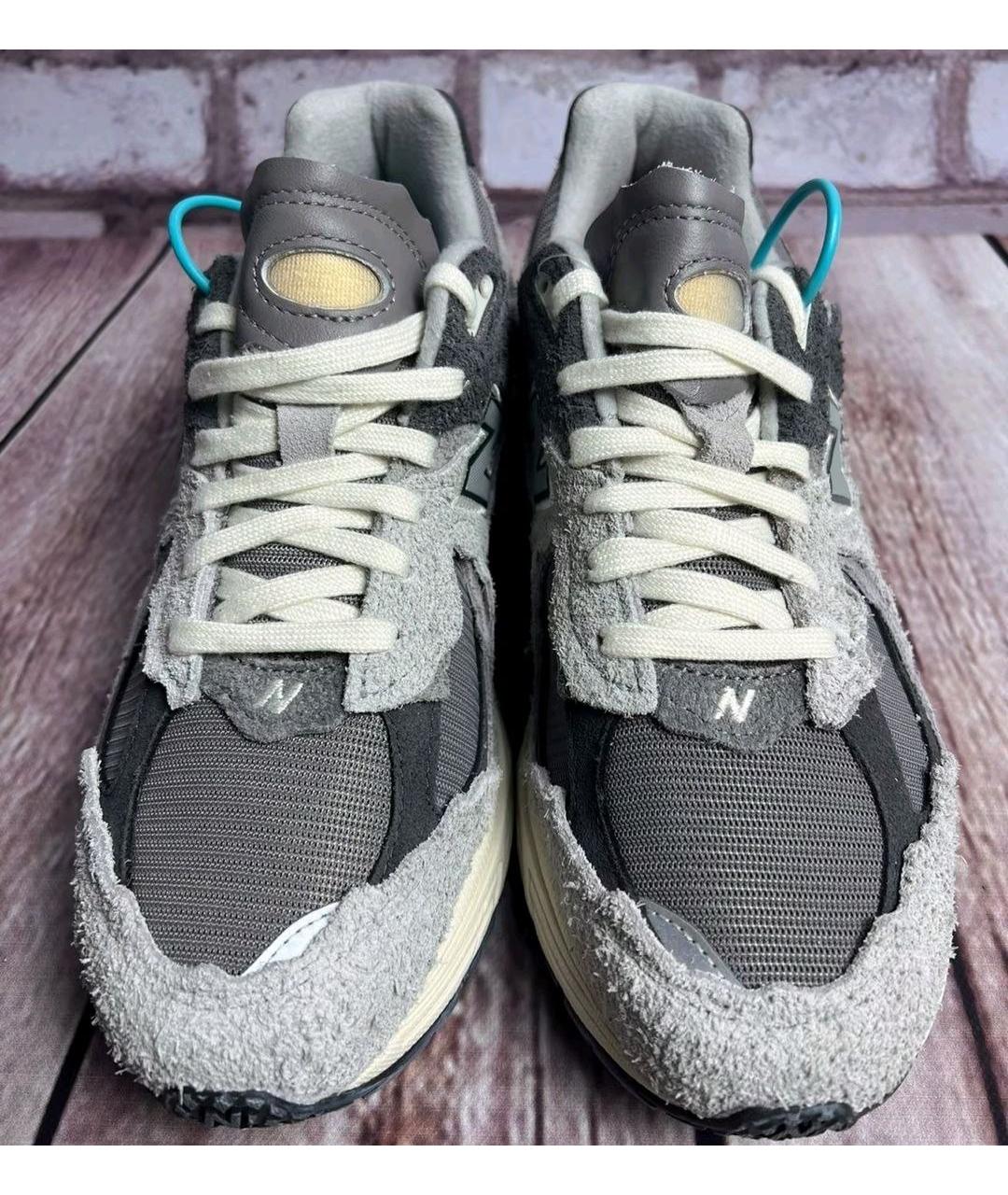 NEW BALANCE Серые текстильные низкие кроссовки / кеды, фото 2