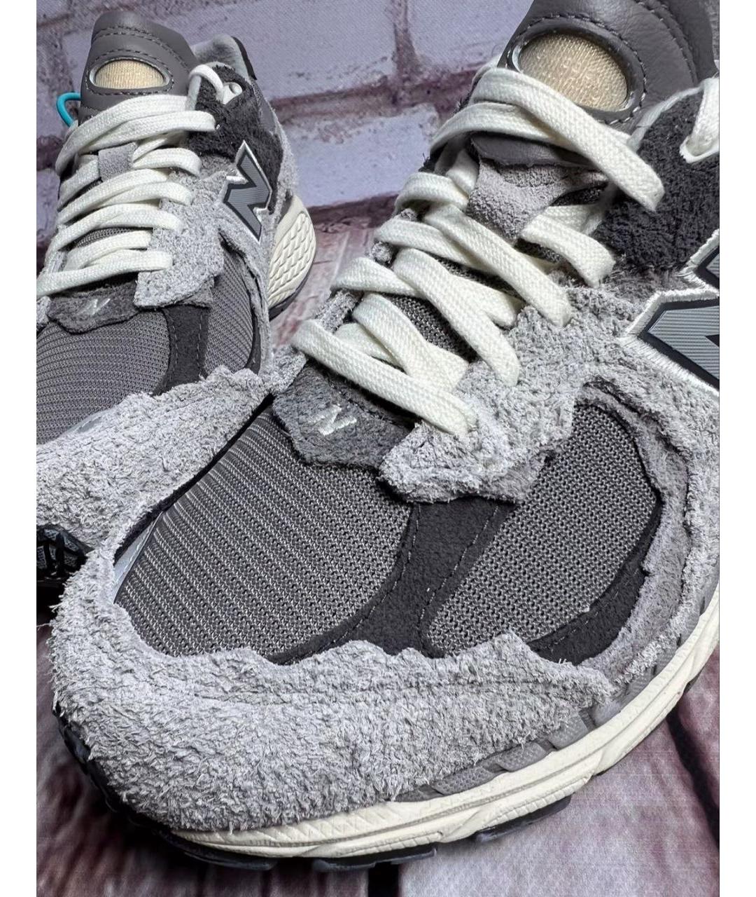 NEW BALANCE Серые текстильные низкие кроссовки / кеды, фото 4