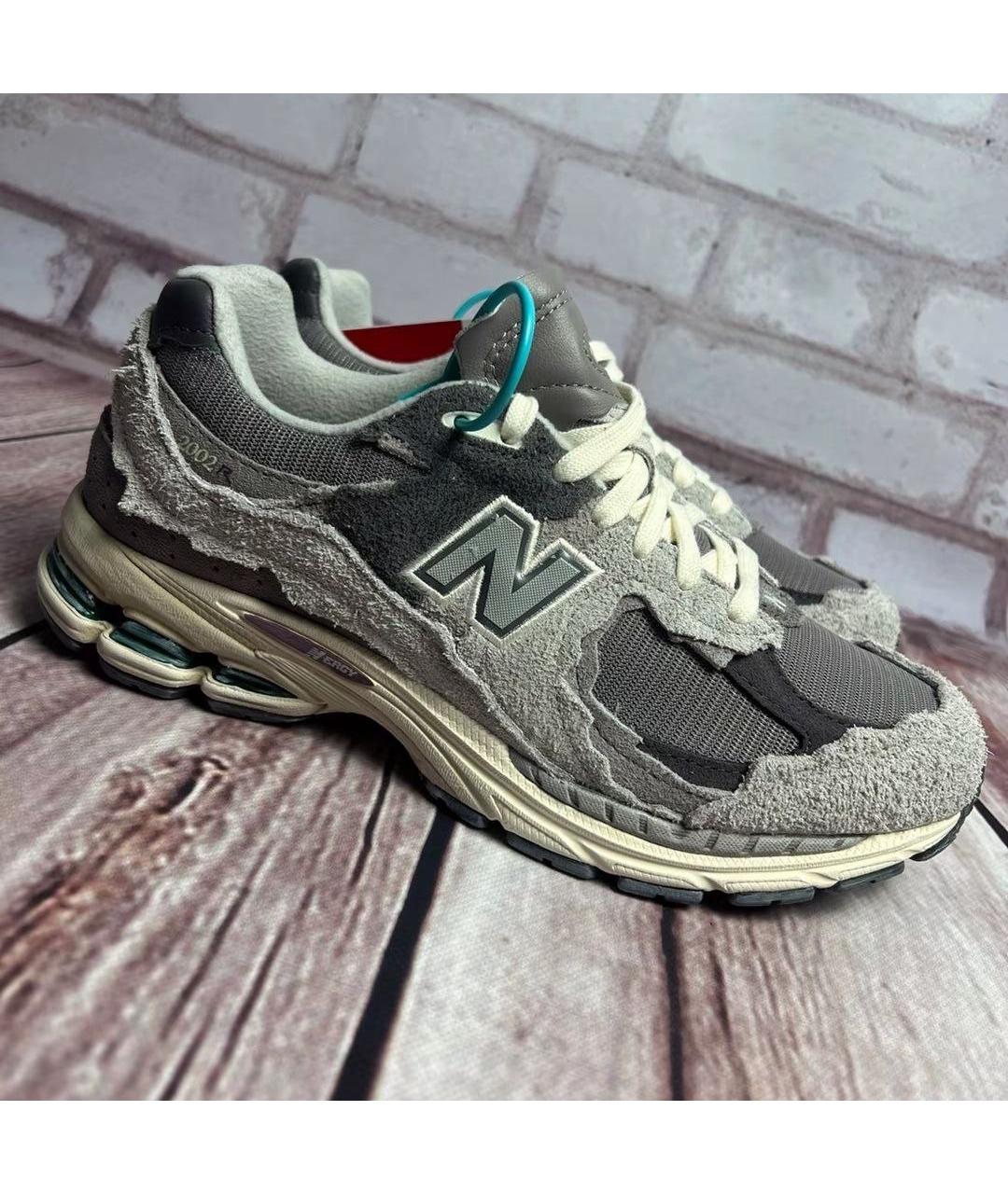 NEW BALANCE Серые текстильные низкие кроссовки / кеды, фото 3