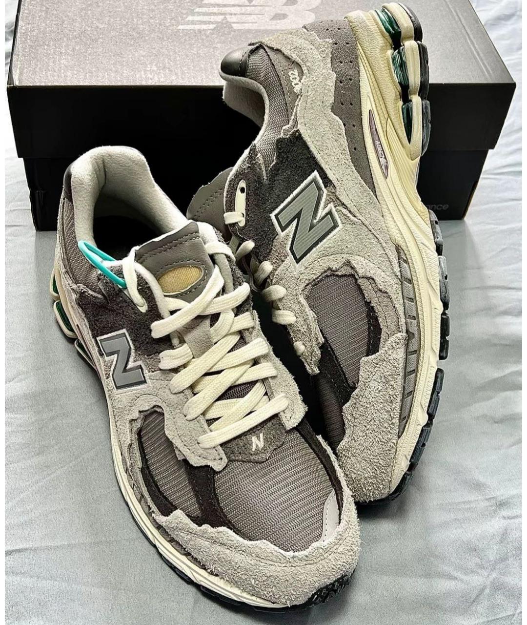 NEW BALANCE Серые текстильные кроссовки, фото 4