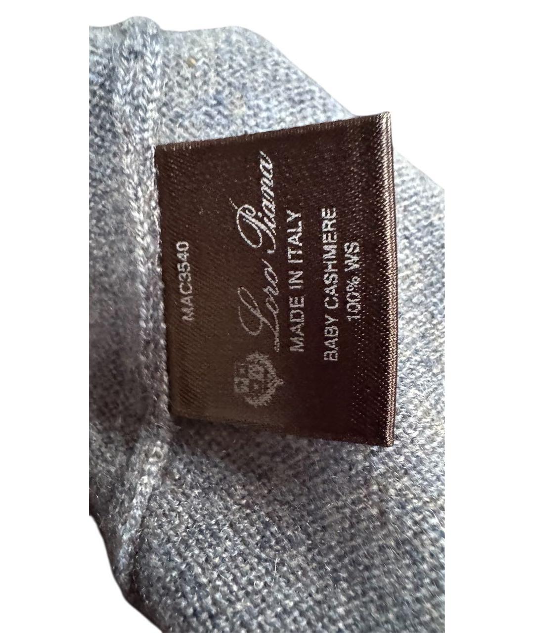LORO PIANA Серая кашемировая водолазка, фото 4