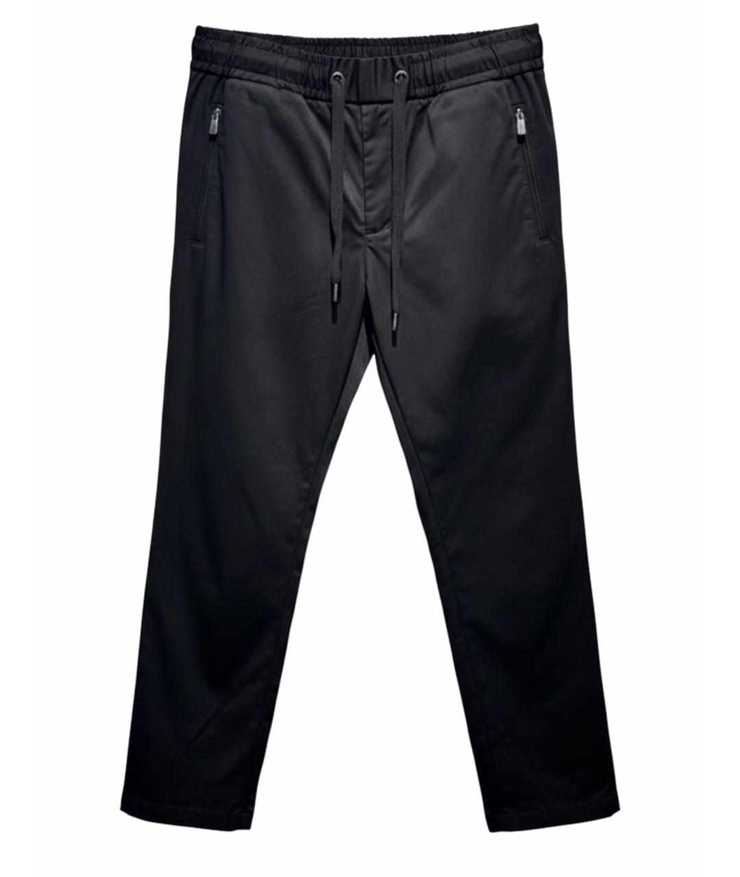 DOLCE&GABBANA Черные хлопковые повседневные брюки, фото 1