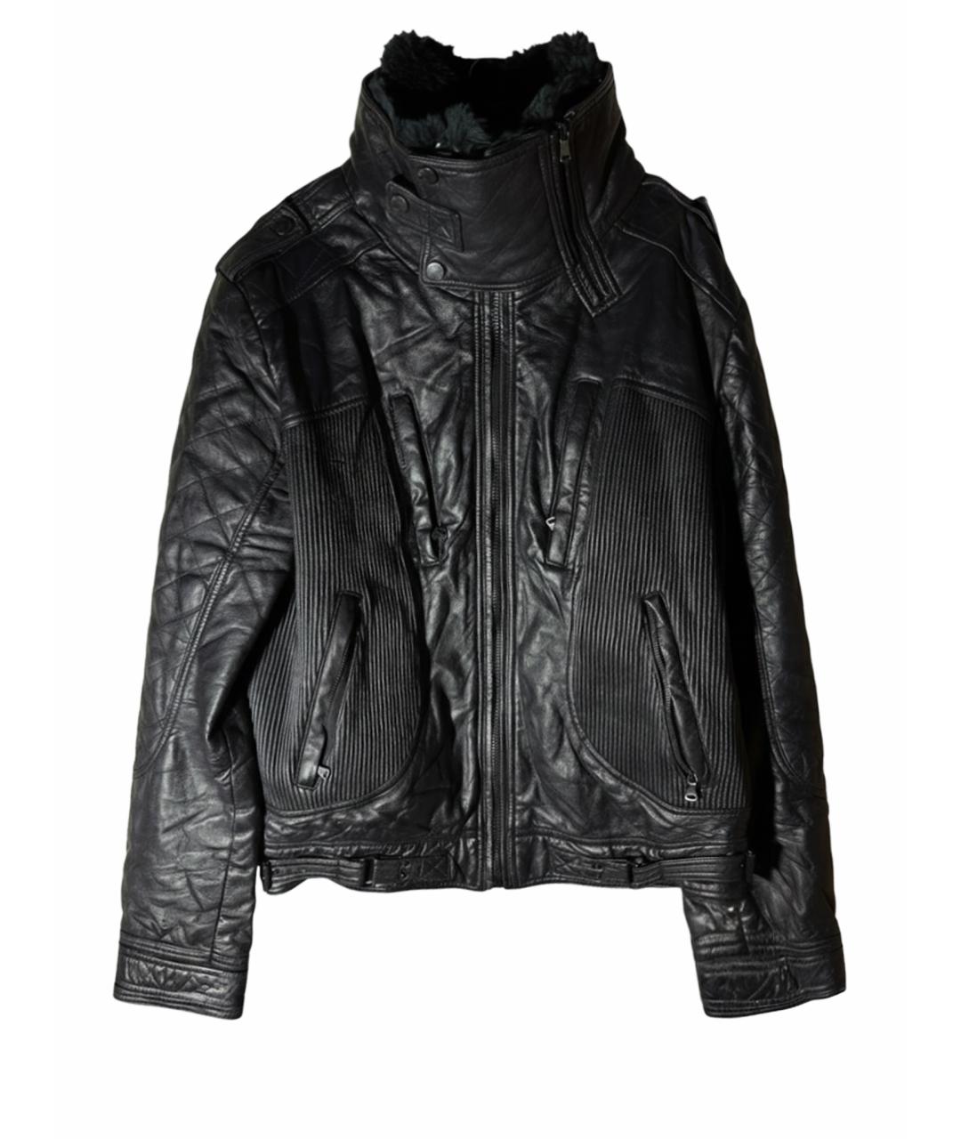 DOLCE&GABBANA Черная кожаная куртка, фото 1
