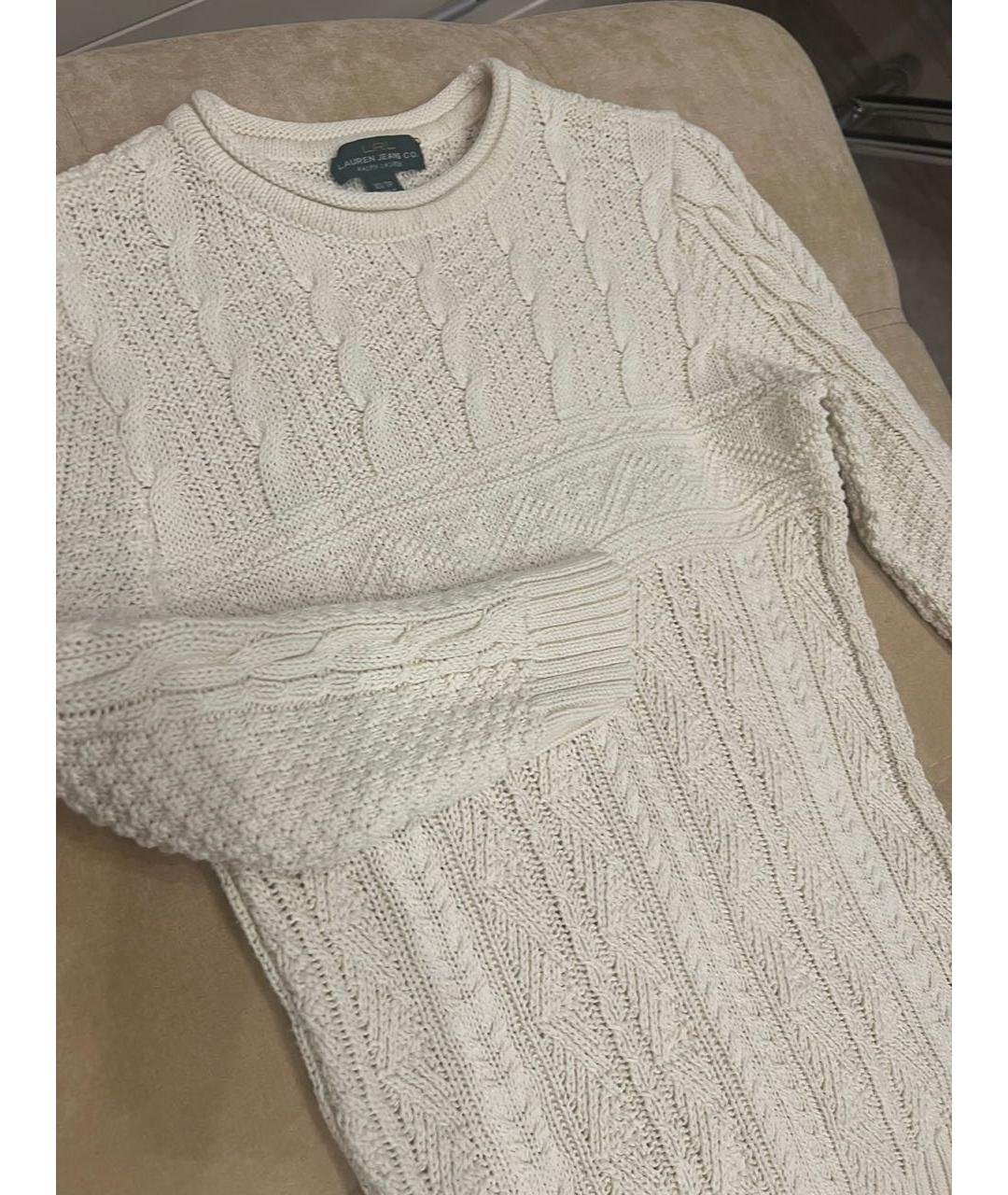 RALPH LAUREN Бежевый хлопковый джемпер / свитер, фото 5