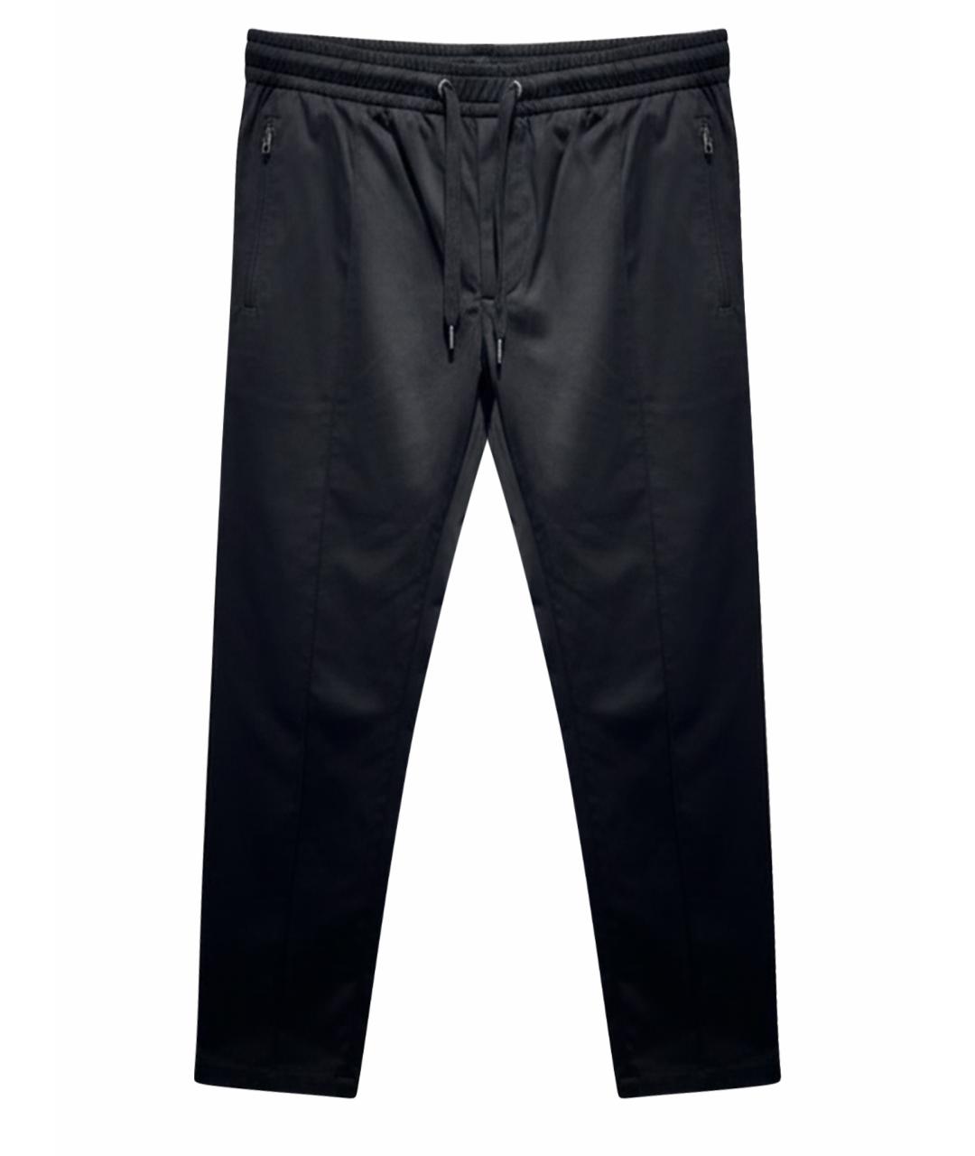 DOLCE&GABBANA Черные хлопковые повседневные брюки, фото 1