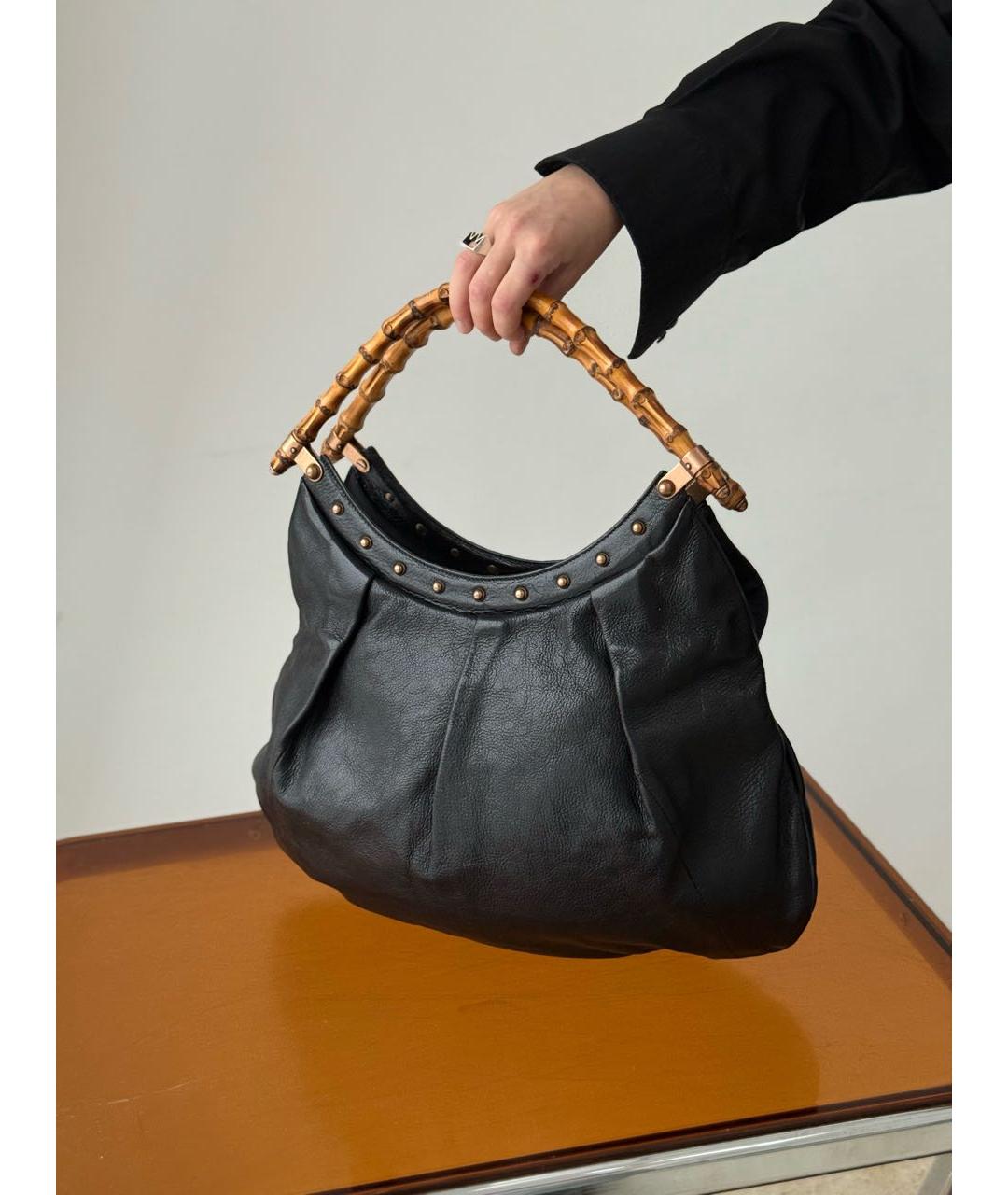 GUCCI Черная кожаная сумка через плечо, фото 3