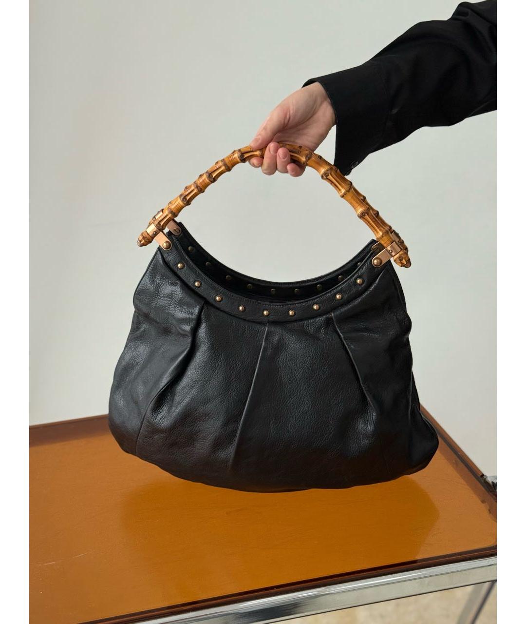 GUCCI Черная кожаная сумка через плечо, фото 9