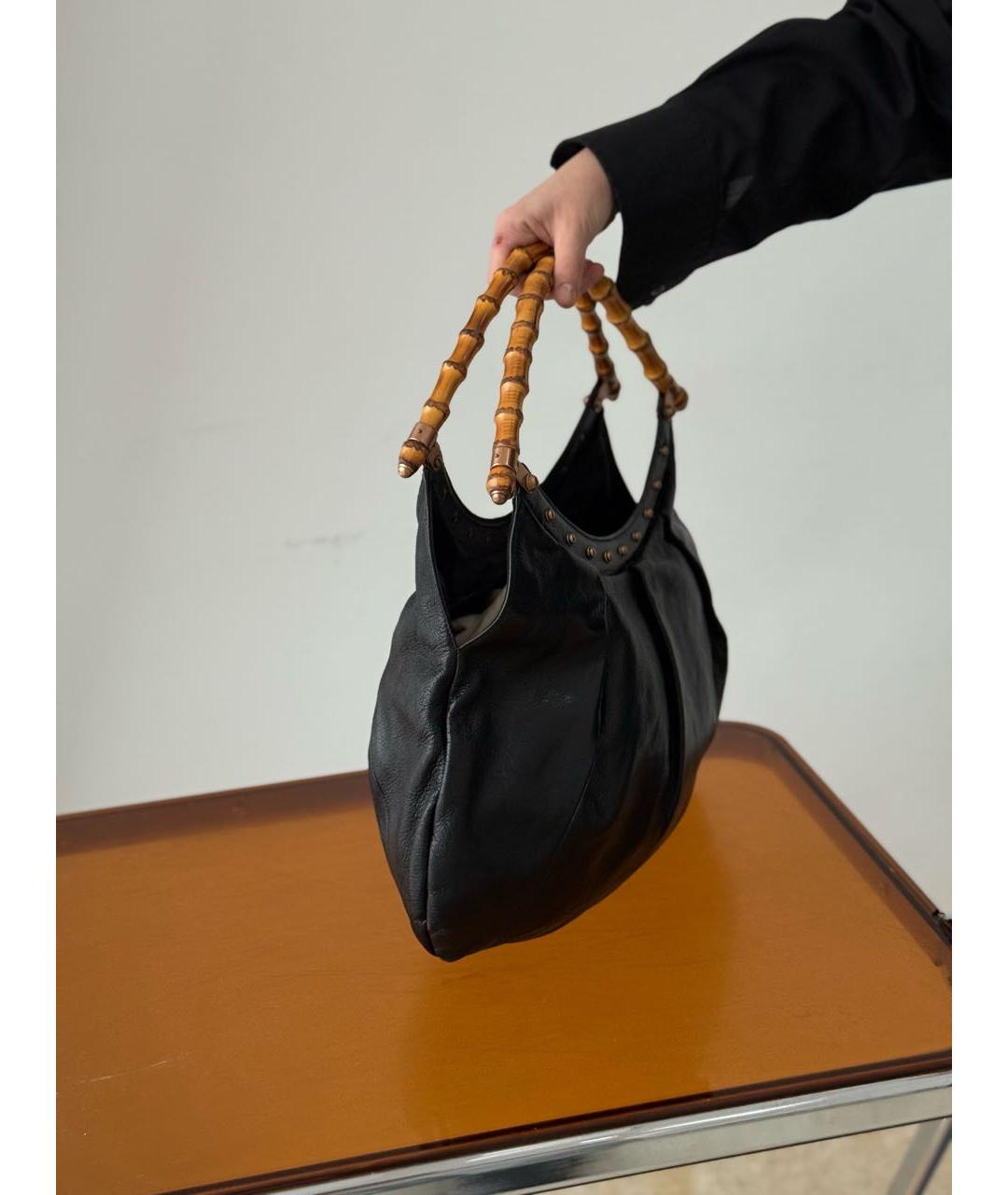 GUCCI Черная кожаная сумка через плечо, фото 2