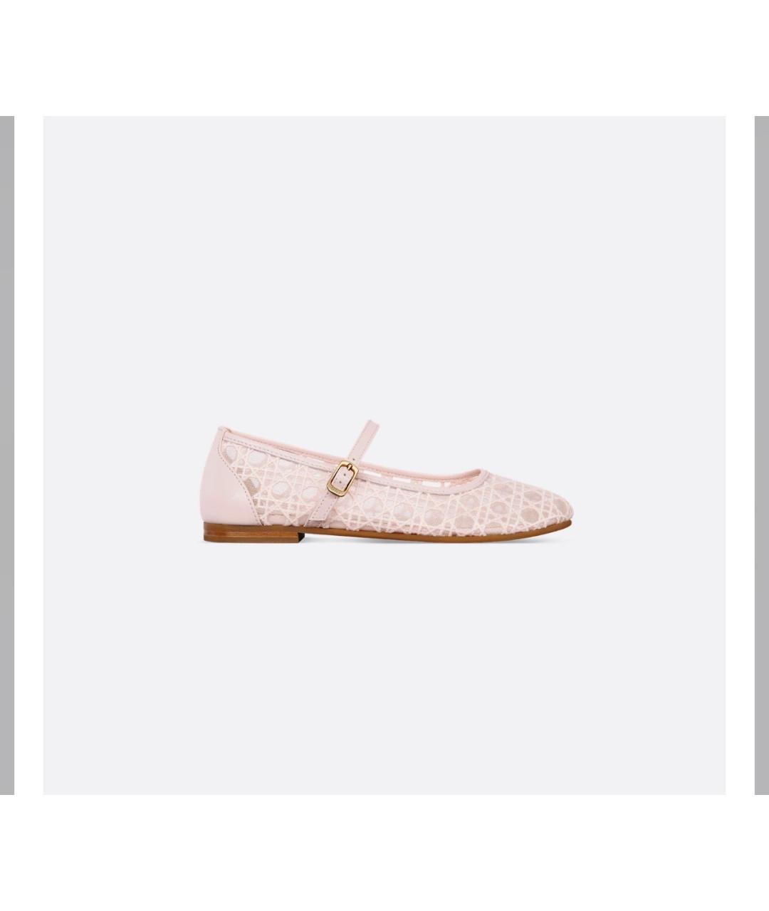 CHRISTIAN DIOR Розовые текстильные балетки, фото 8