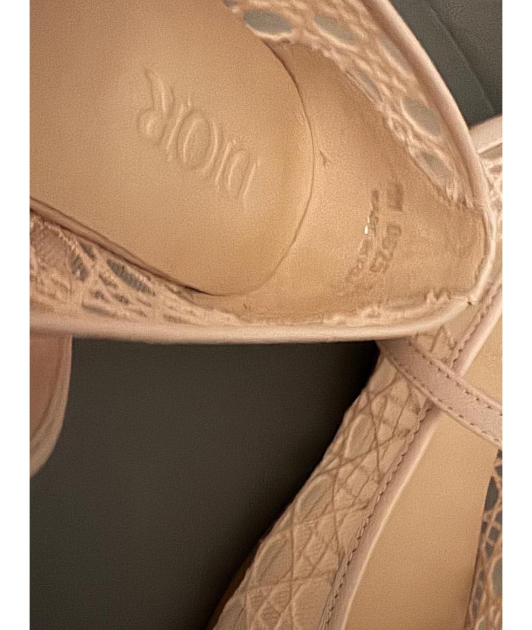 CHRISTIAN DIOR Розовые текстильные балетки, фото 4