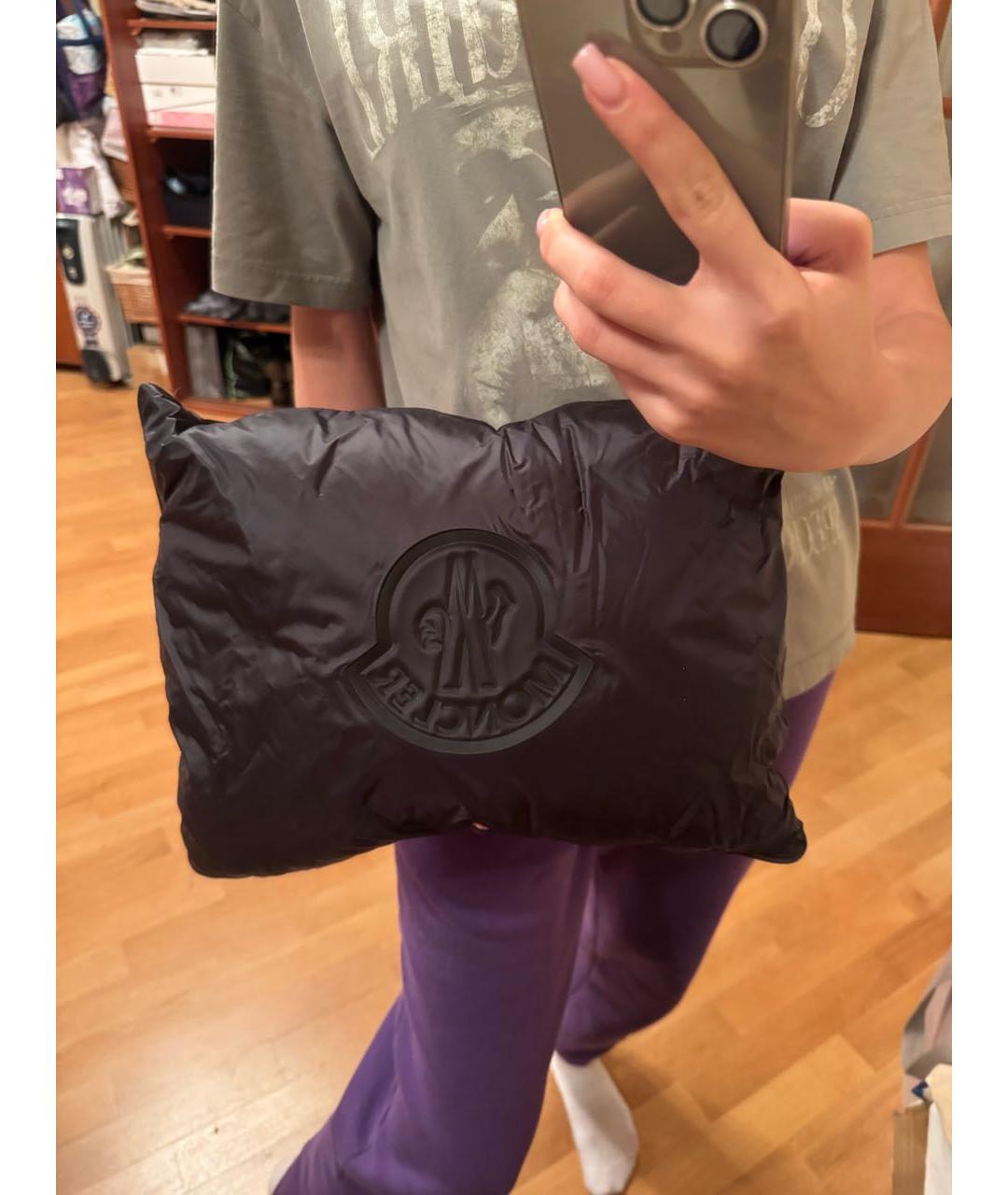 MONCLER Черная тканевая дорожная/спортивная сумка, фото 3