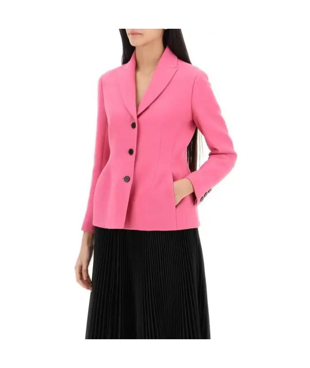 CHRISTIAN DIOR Розовый шерстяной жакет/пиджак, фото 6