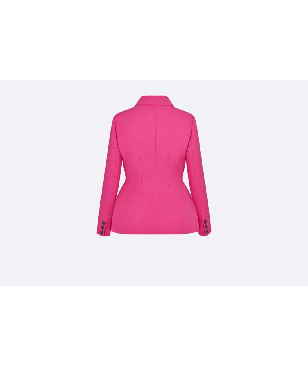 CHRISTIAN DIOR Розовый шерстяной жакет/пиджак, фото 2