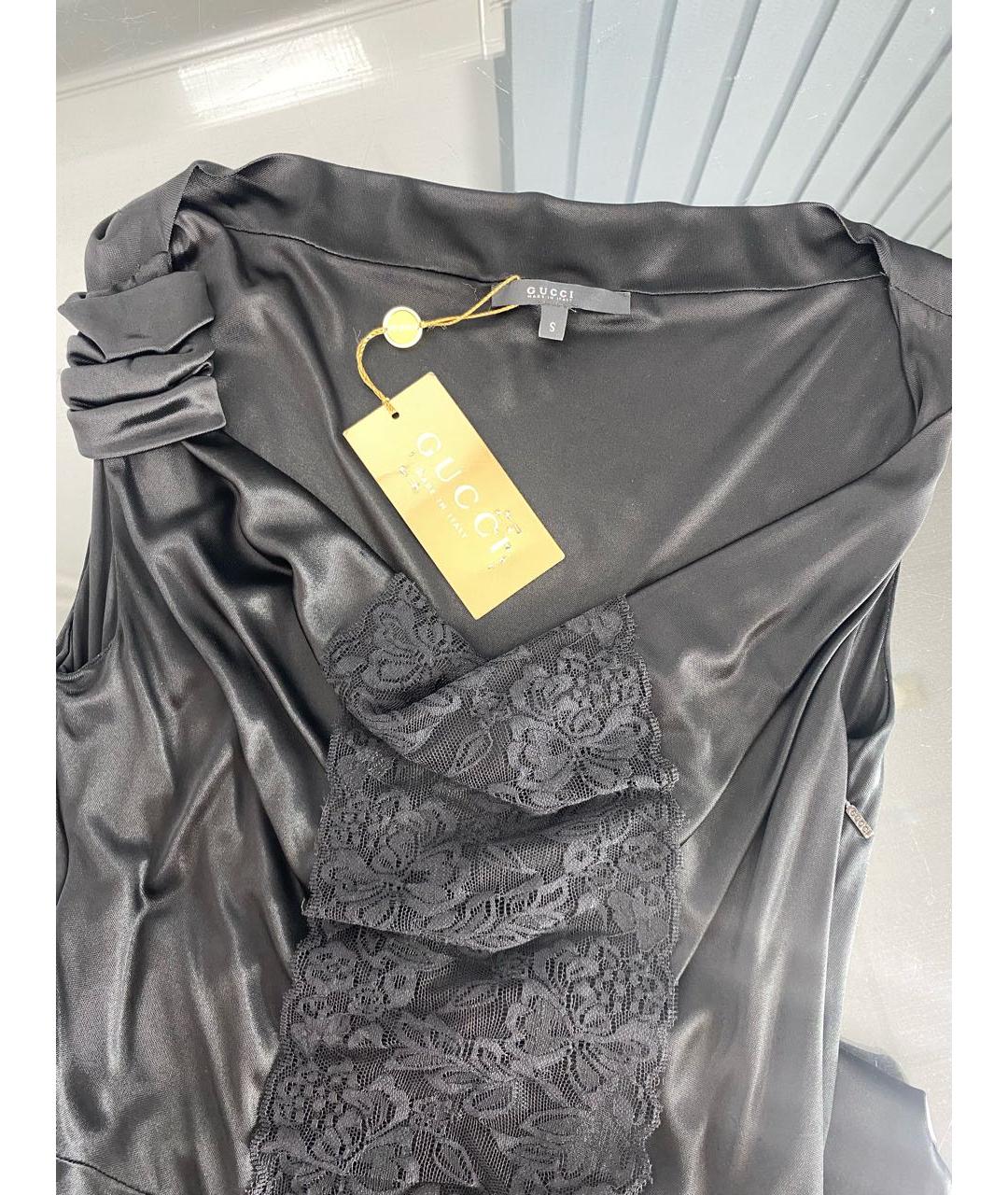 GUCCI Черное вискозное вечернее платье, фото 3