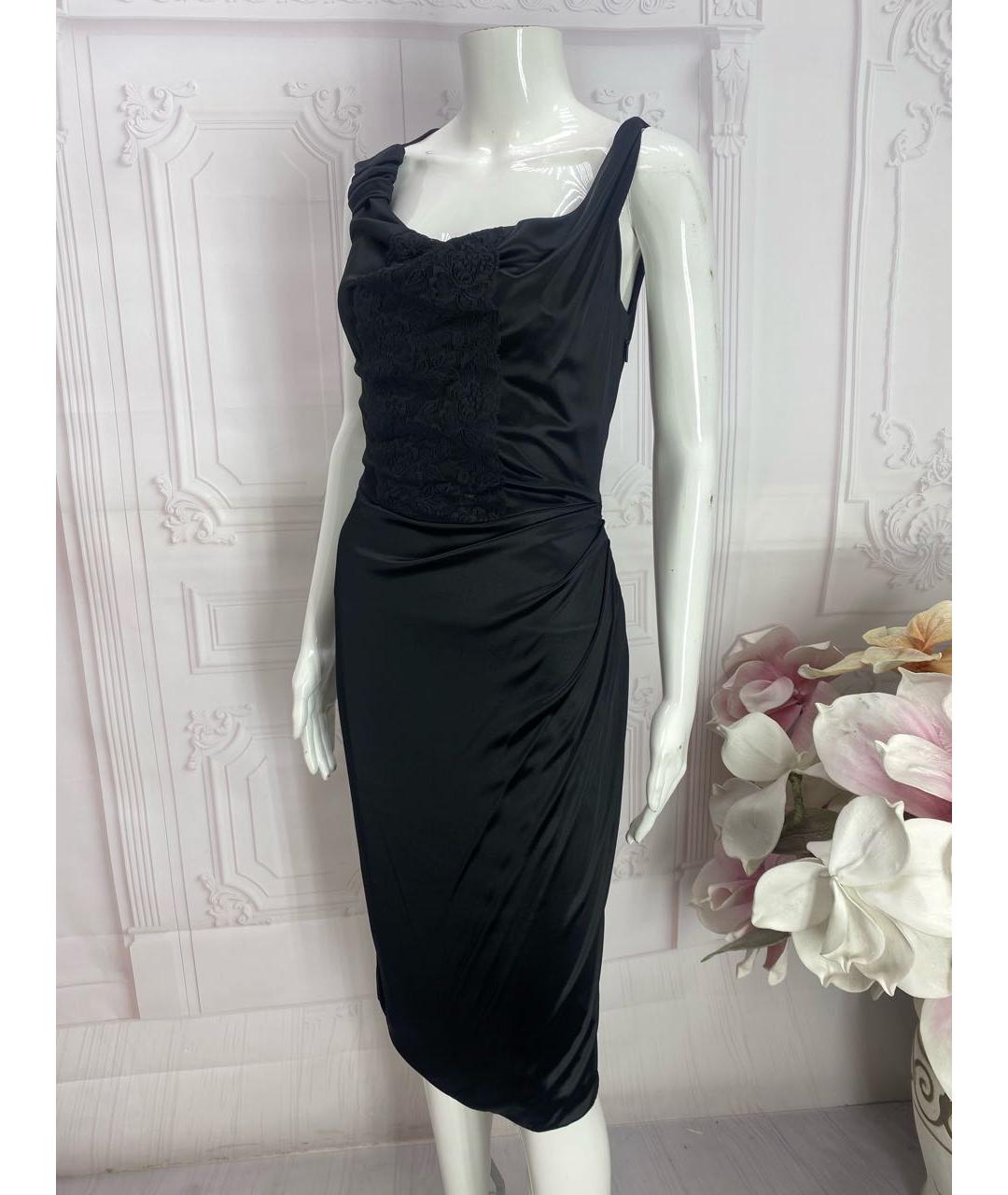 GUCCI Черное вискозное вечернее платье, фото 5