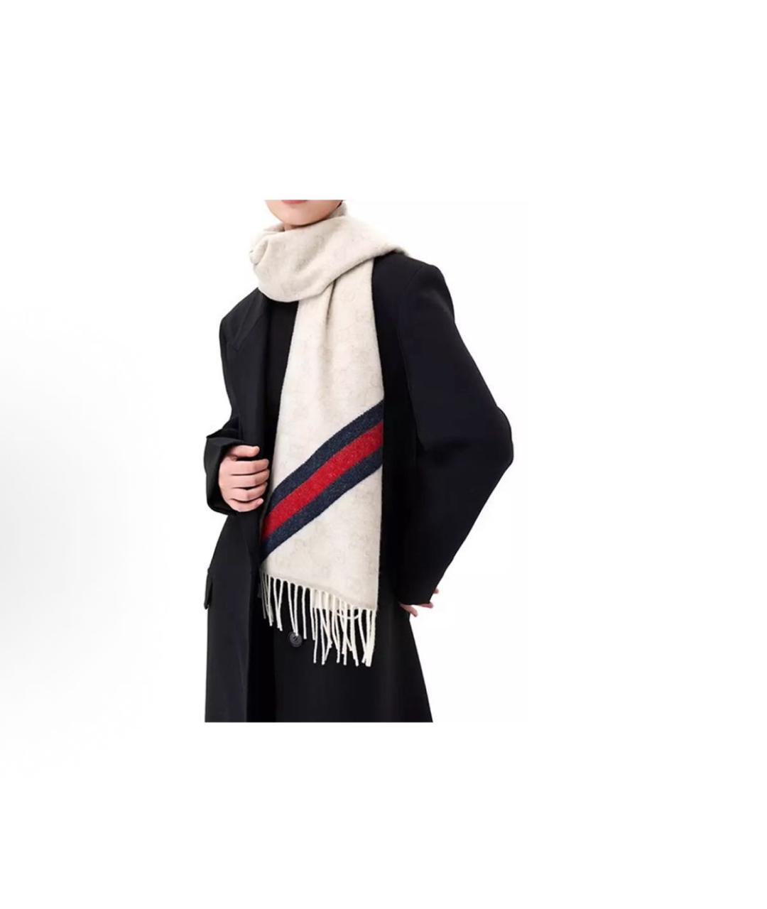 GUCCI Мульти шерстяной шарф, фото 2