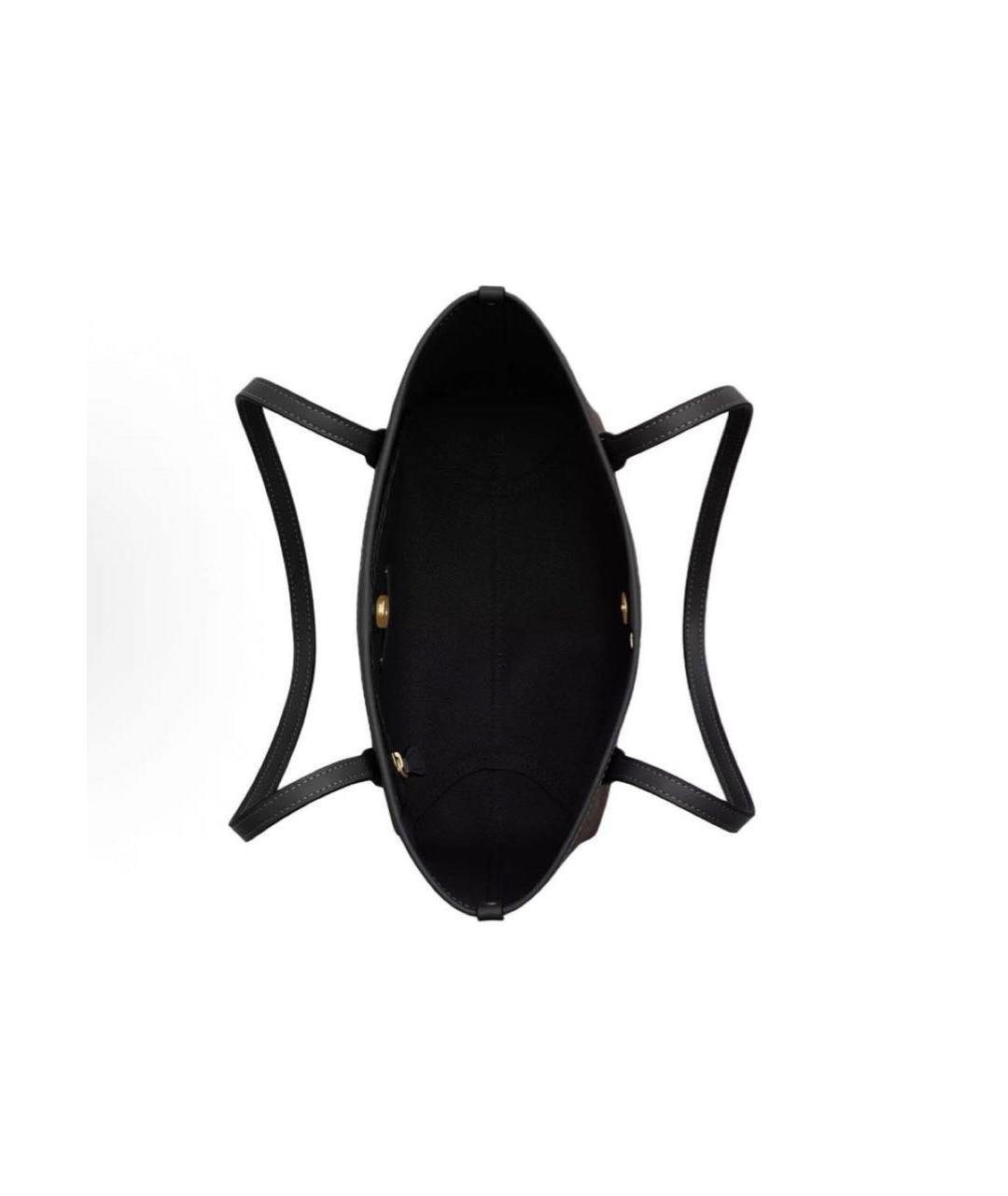 COACH Коричневая кожаная сумка с короткими ручками, фото 3