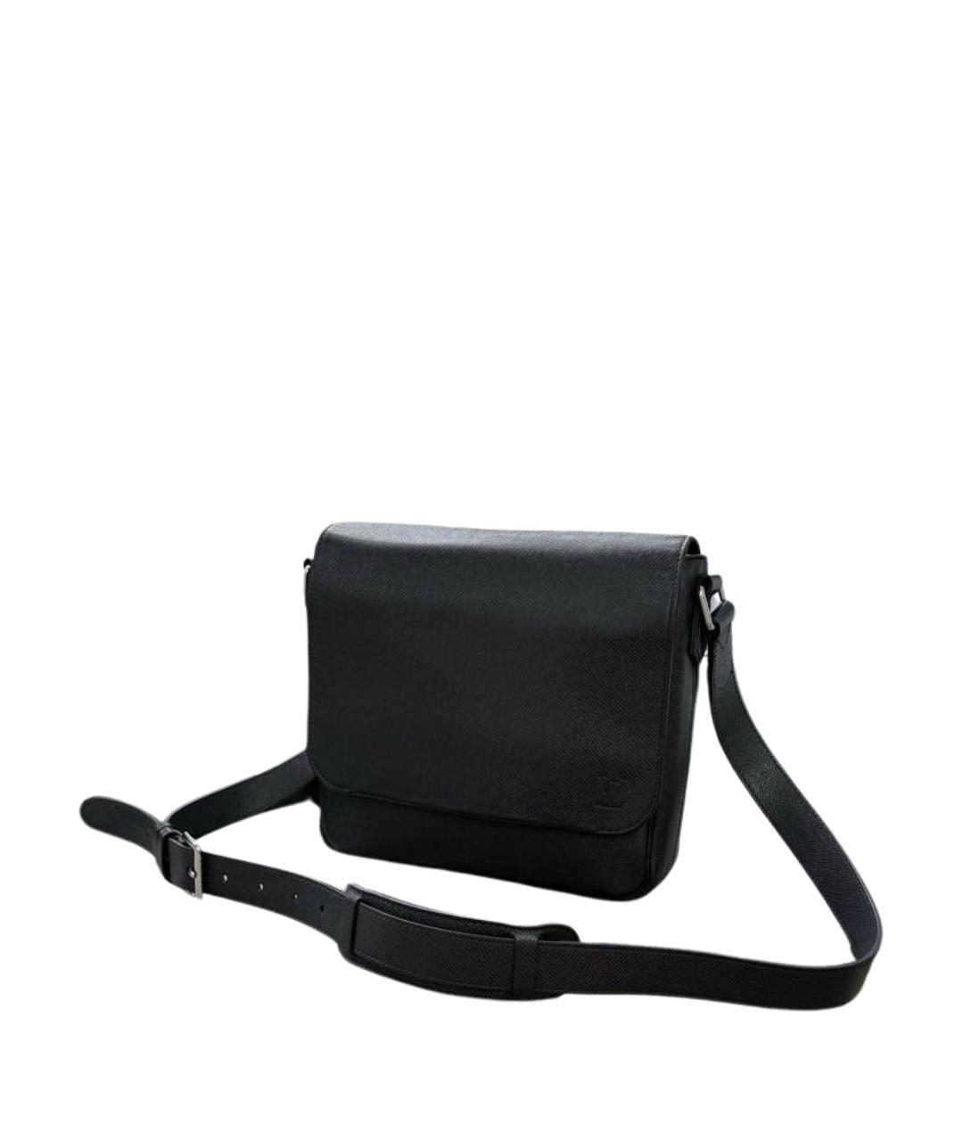 LOUIS VUITTON Черная кожаная сумка через плечо, фото 1