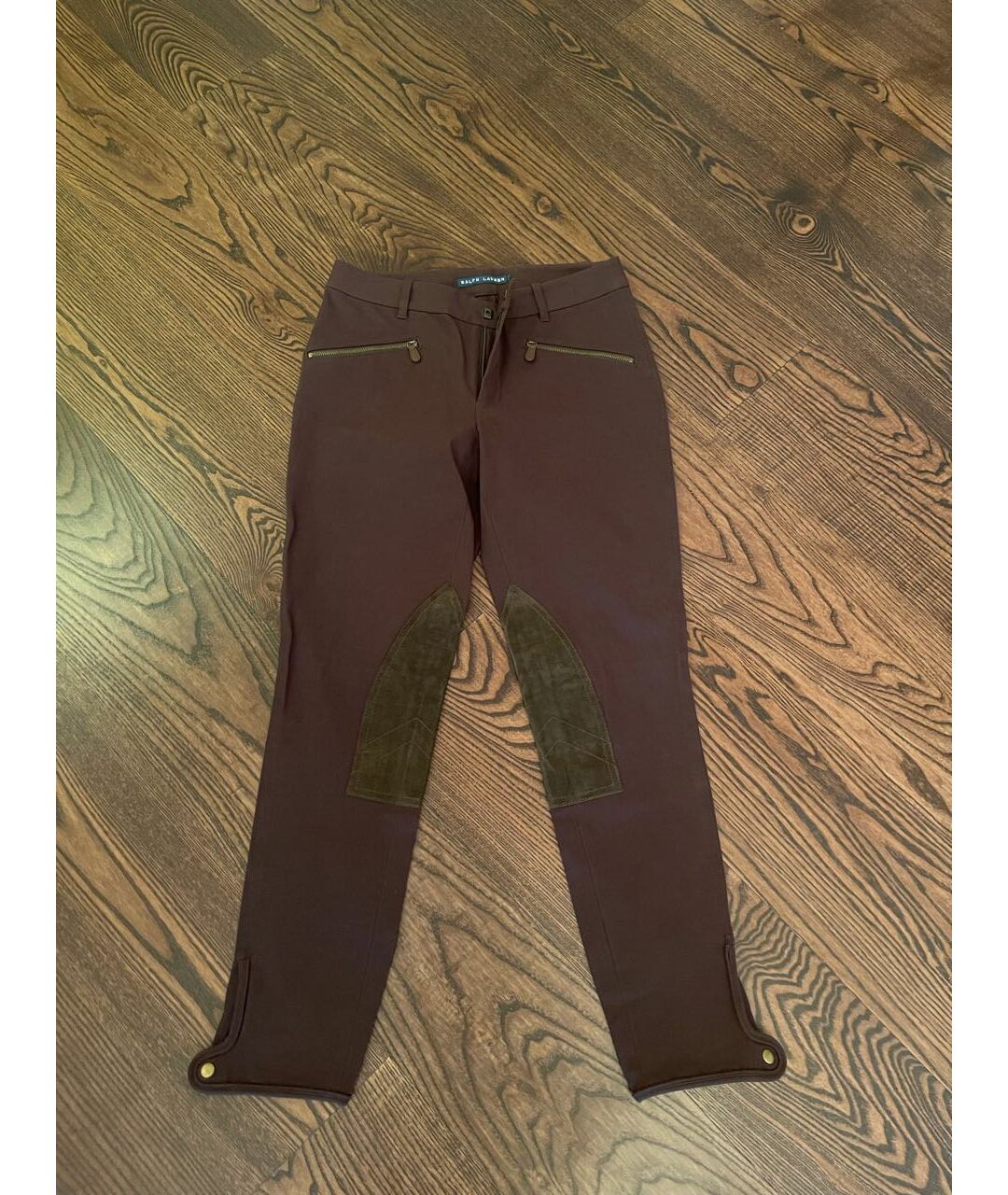 RALPH LAUREN Коричневые хлопковые брюки узкие, фото 7