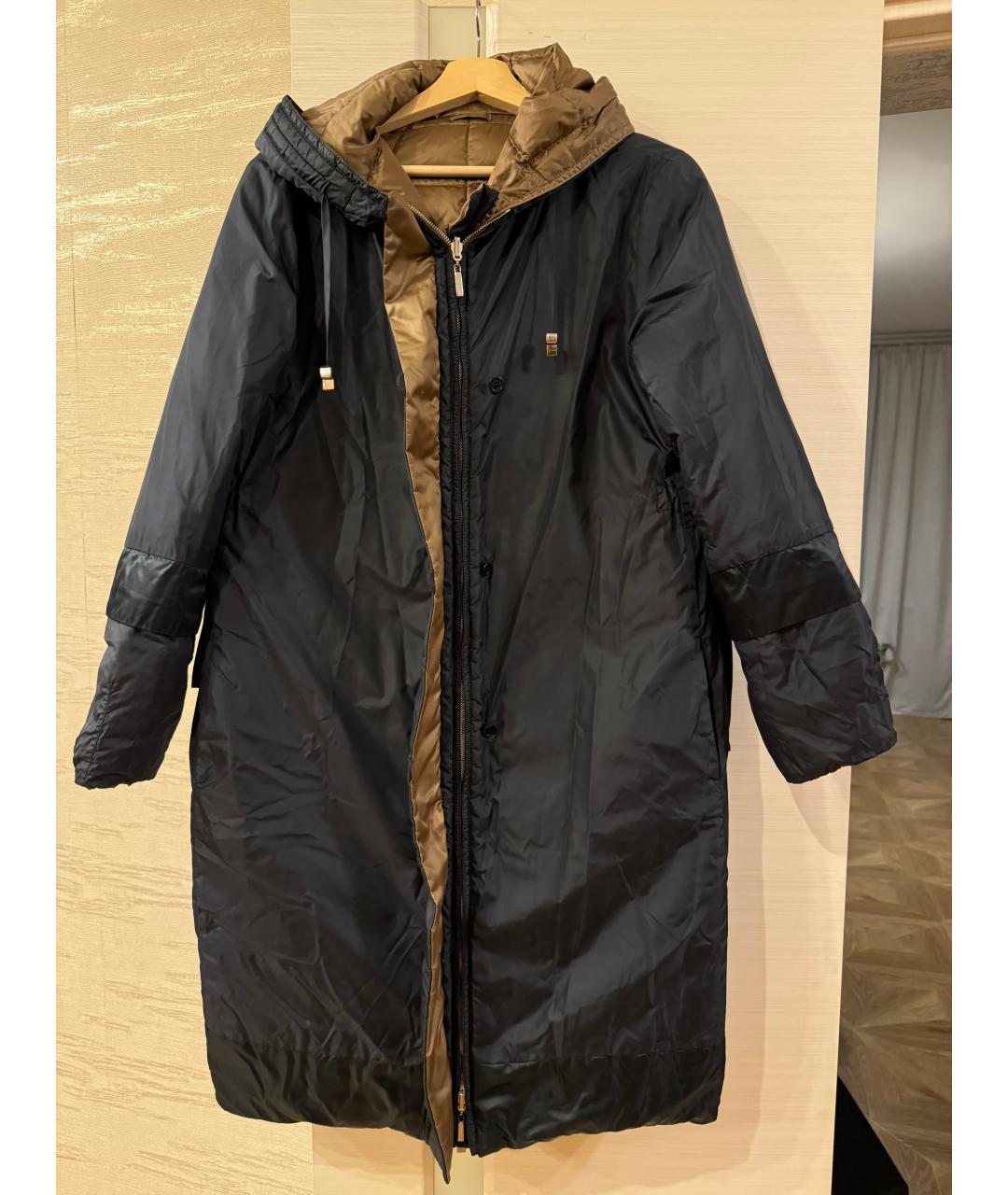 MAX MARA Синее полиамидовое пальто, фото 5