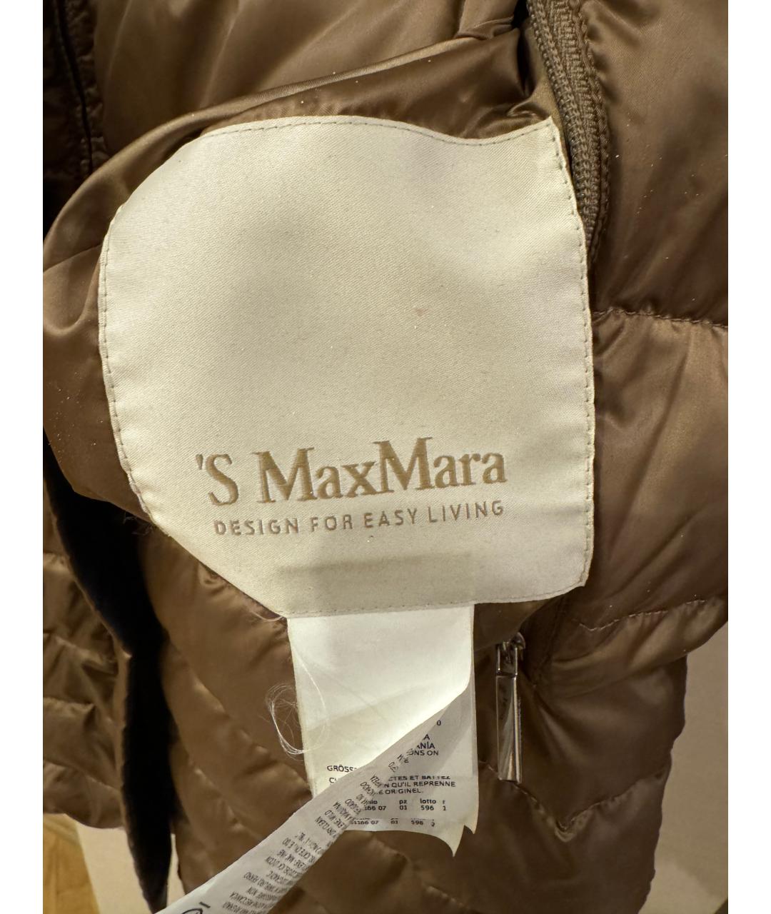 MAX MARA Синее полиамидовое пальто, фото 3