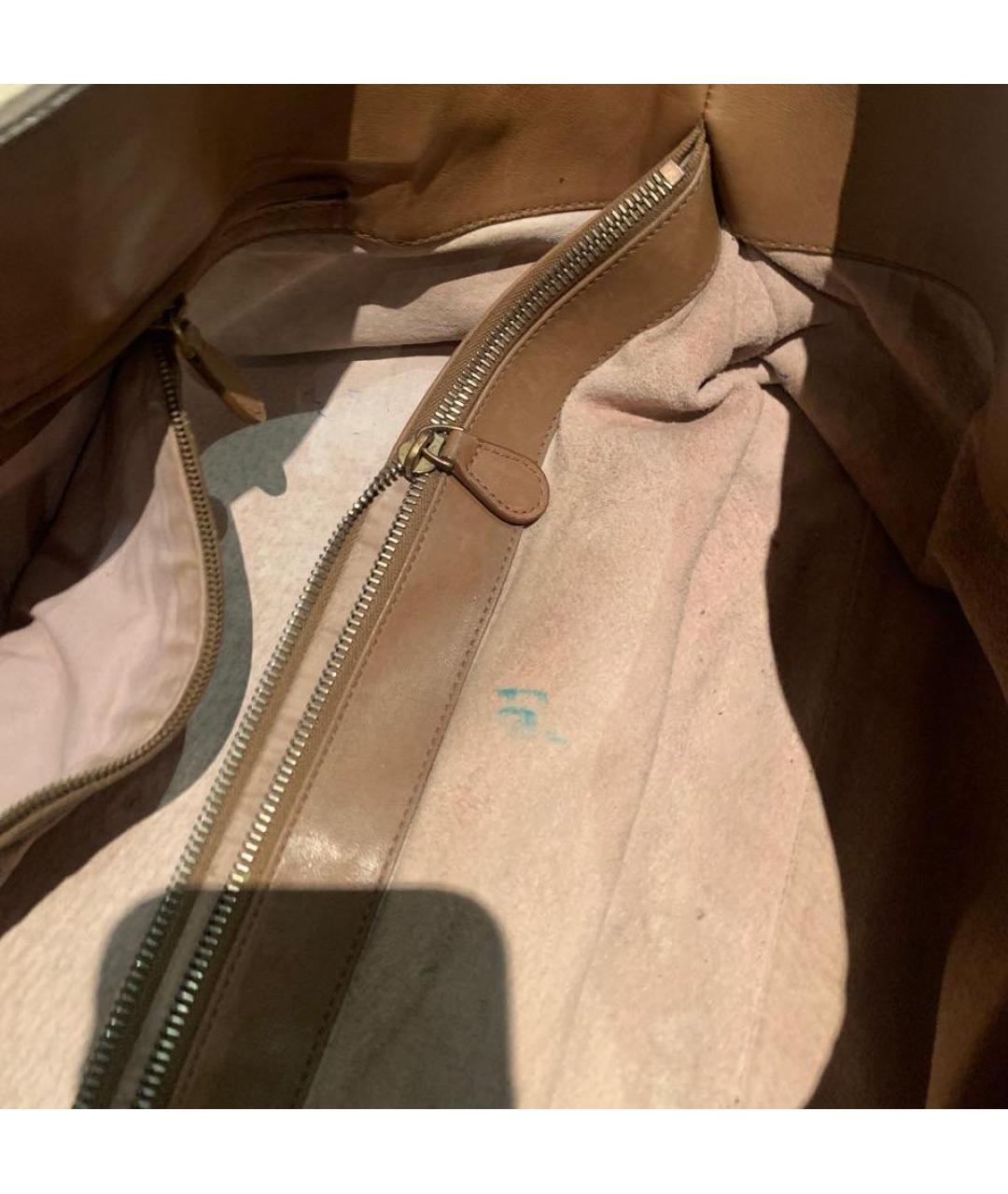 BOTTEGA VENETA Коричневая кожаная сумка тоут, фото 8