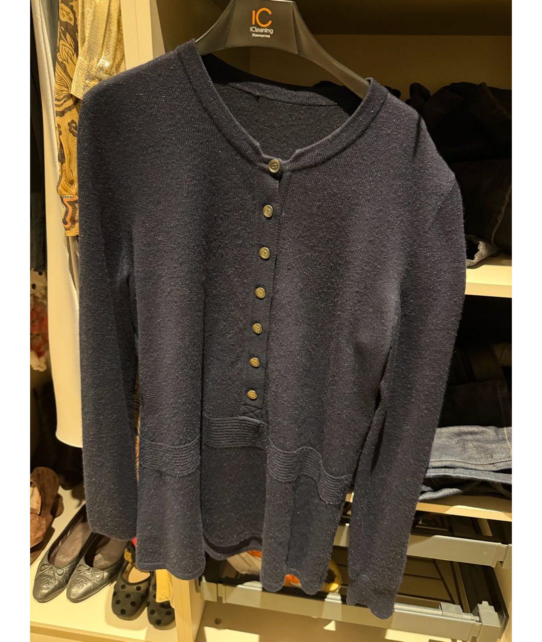 CHANEL Темно-синий кашемировый джемпер / свитер, фото 3