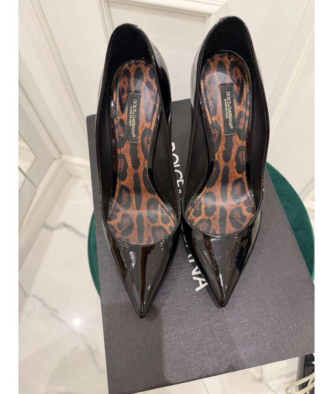 DOLCE&GABBANA Черные туфли из лакированной кожи, фото 2