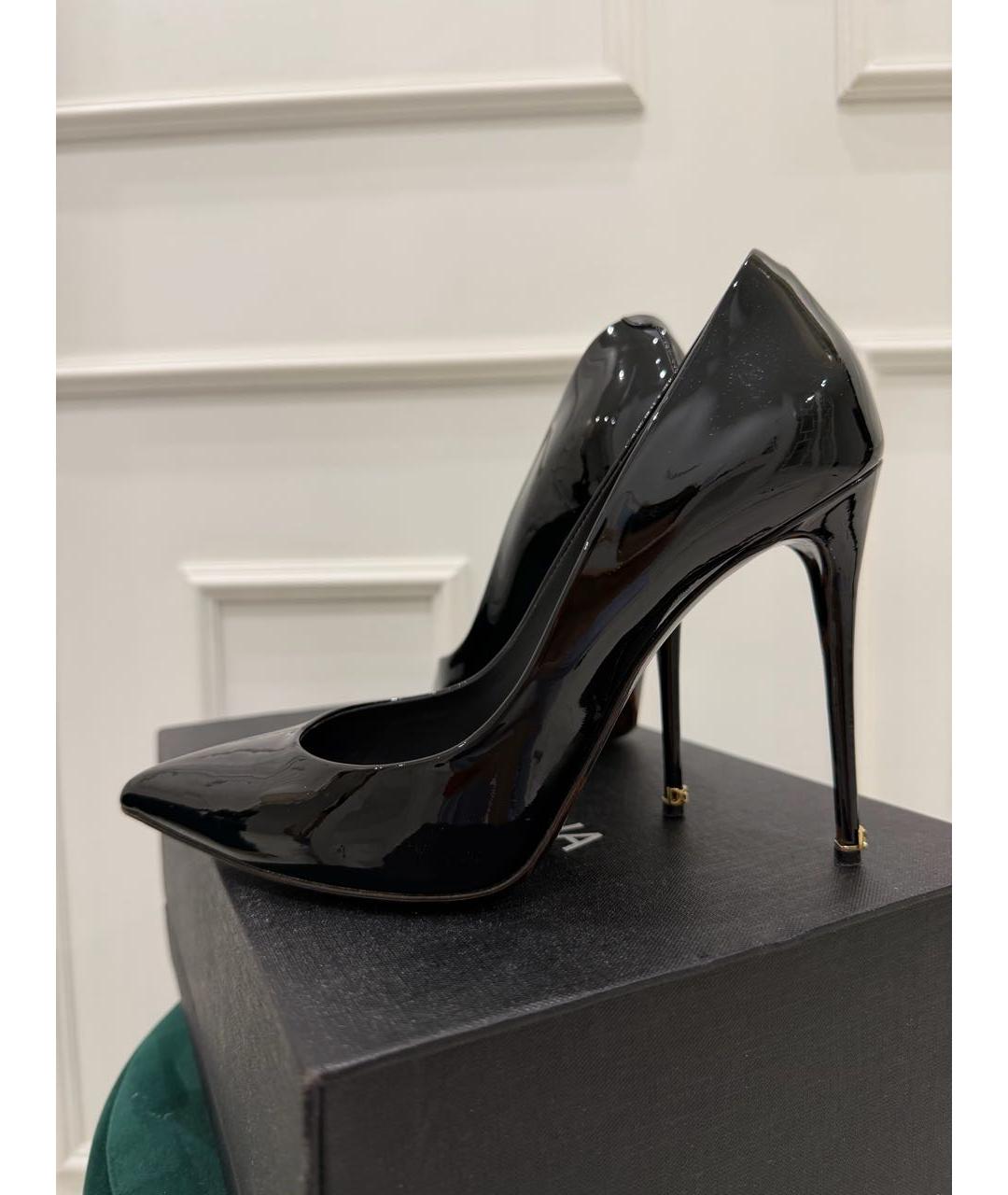 DOLCE&GABBANA Черные туфли из лакированной кожи, фото 3