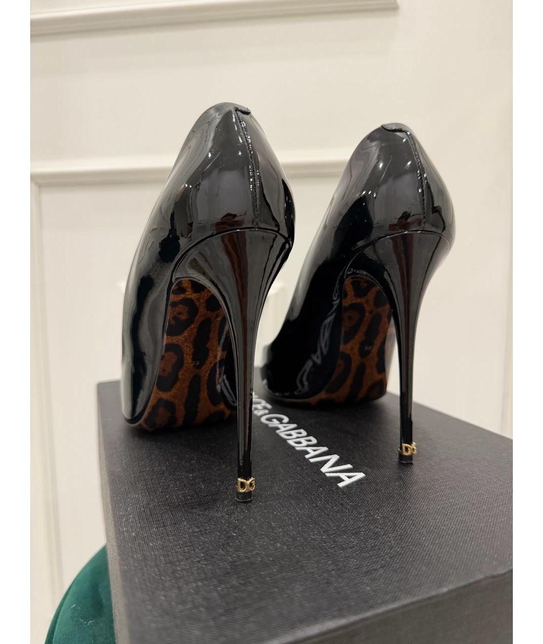 DOLCE&GABBANA Черные туфли из лакированной кожи, фото 4