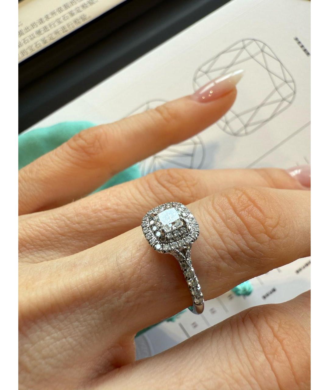 TIFFANY&CO Белое платиновое кольцо, фото 8