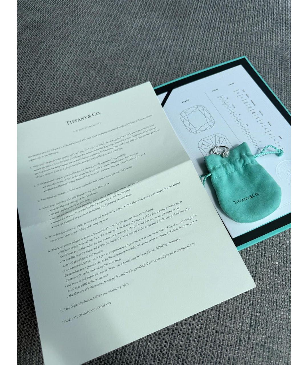 TIFFANY&CO Белое платиновое кольцо, фото 6