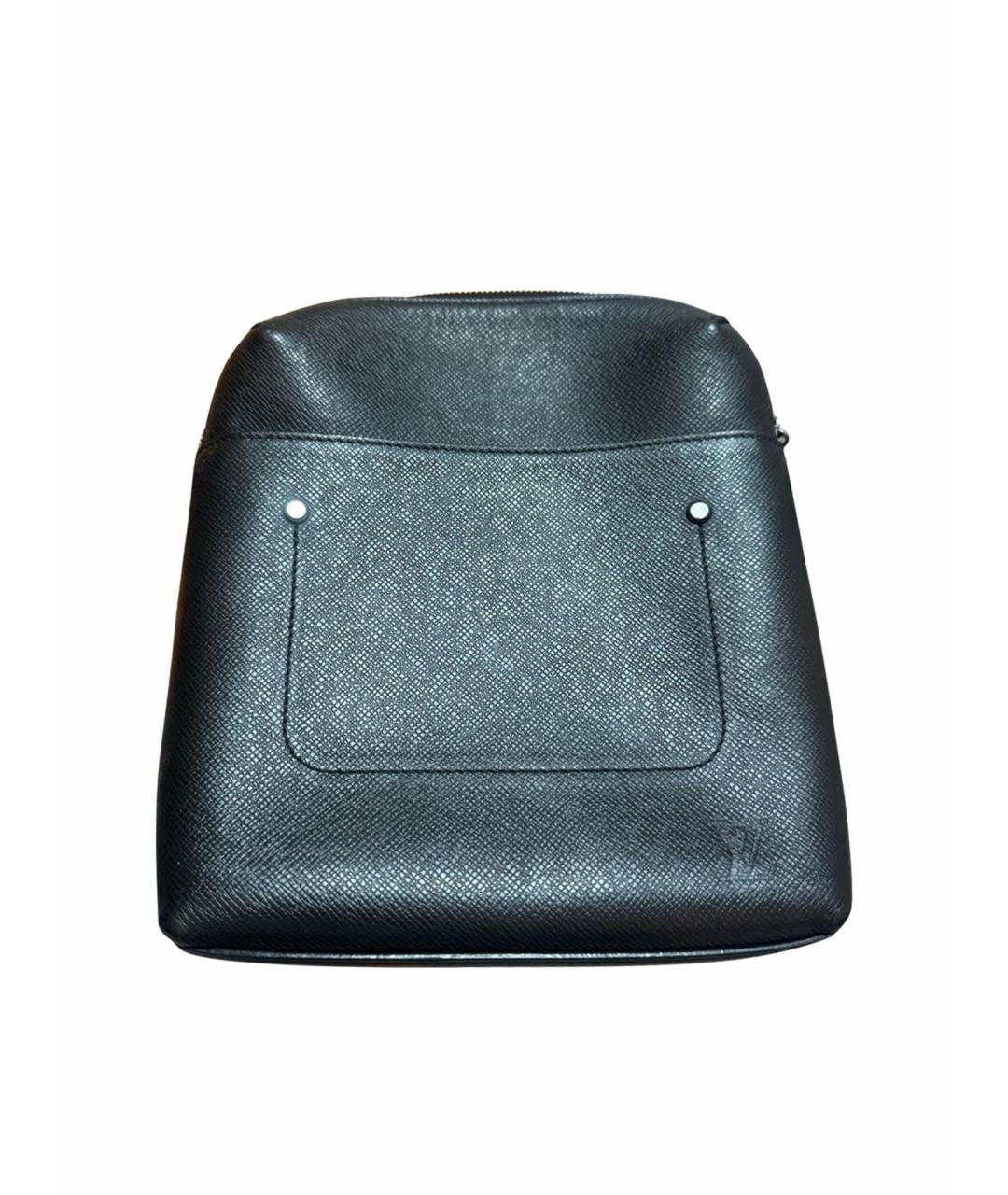 LOUIS VUITTON Черная кожаная сумка на плечо, фото 1