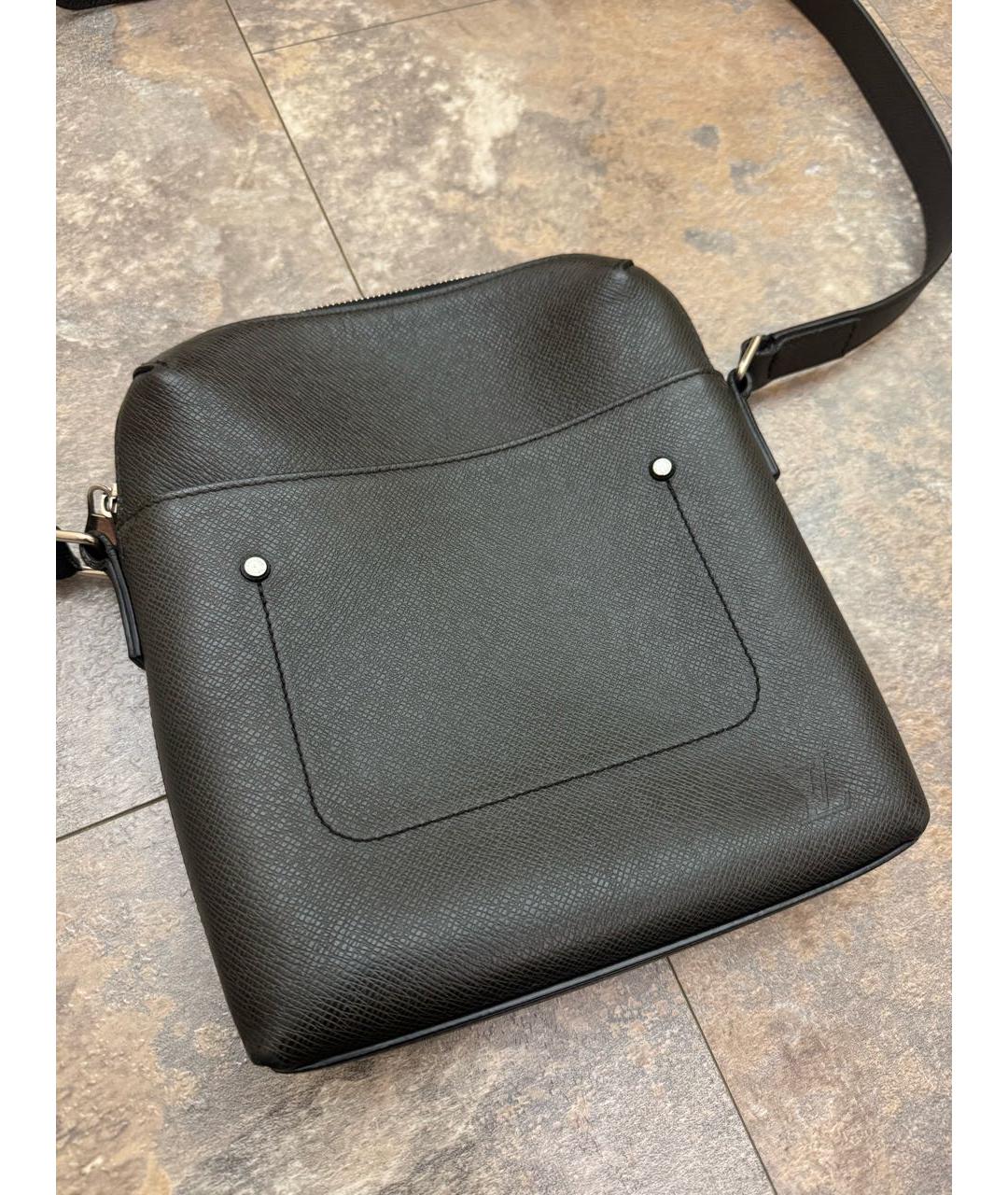 LOUIS VUITTON Черная кожаная сумка на плечо, фото 2