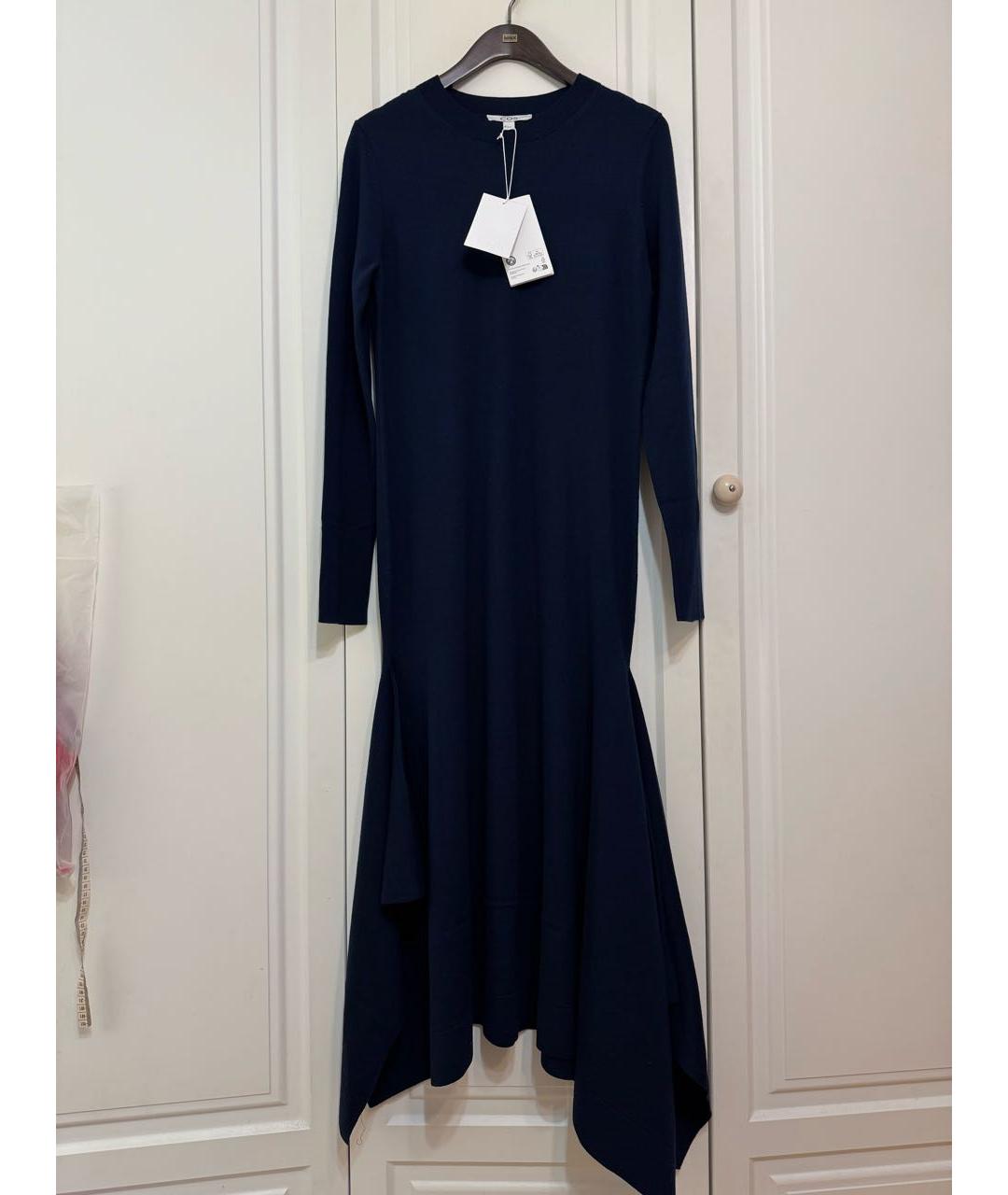 COS Синее шерстяное повседневное платье, фото 2