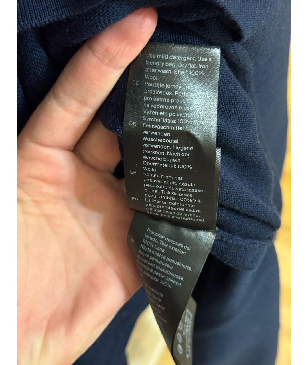 COS Синее шерстяное повседневное платье, фото 4