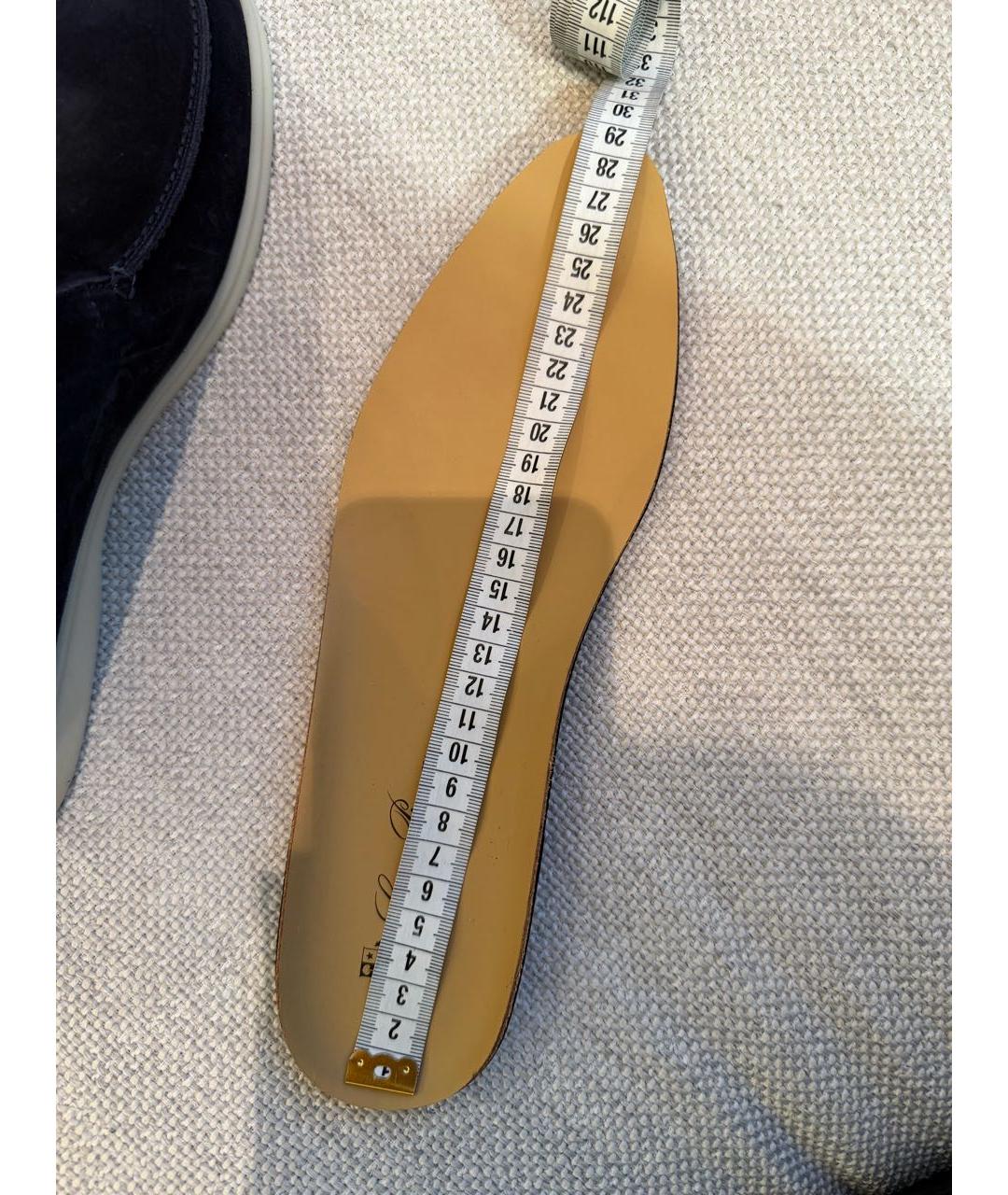 LORO PIANA Темно-синие замшевые лоферы, фото 3