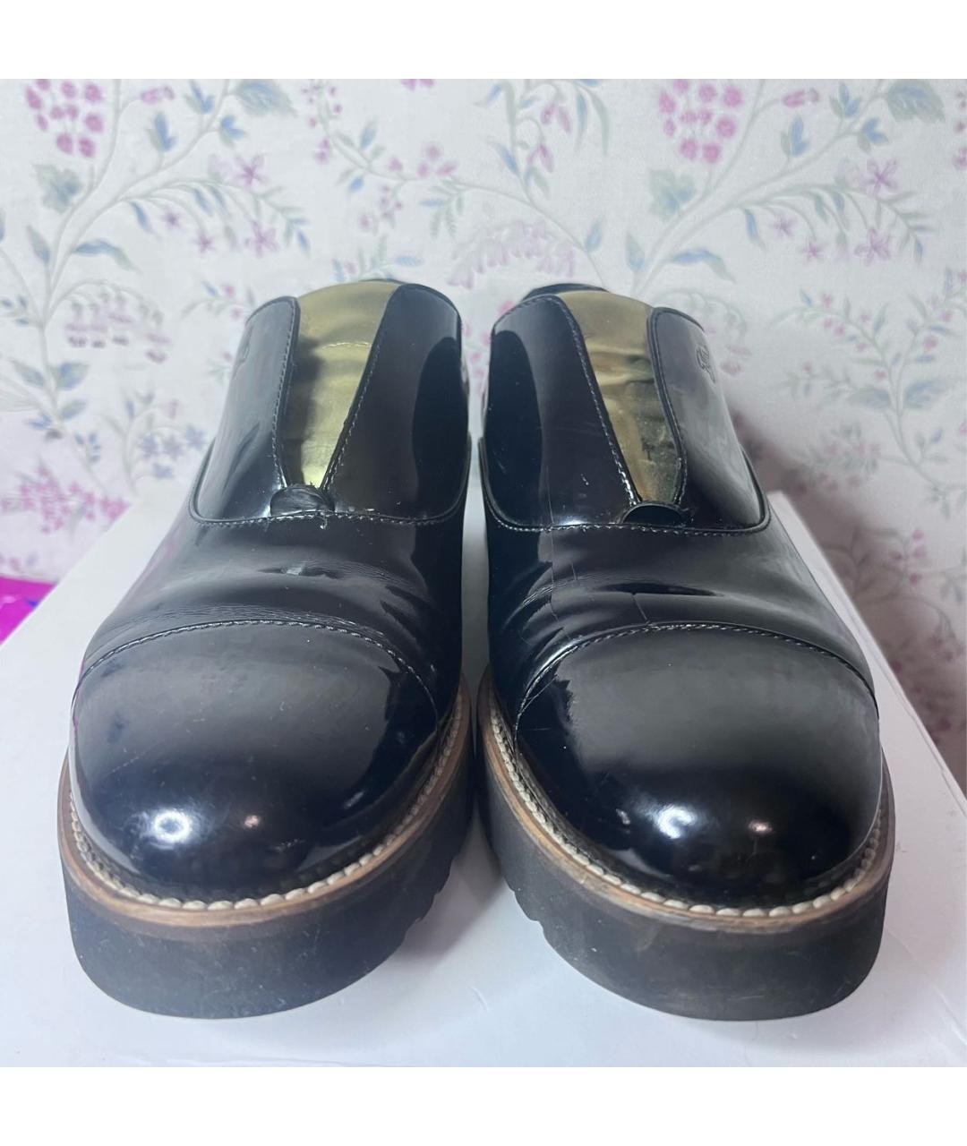 HOGAN Черные лоферы из лакированной кожи, фото 2