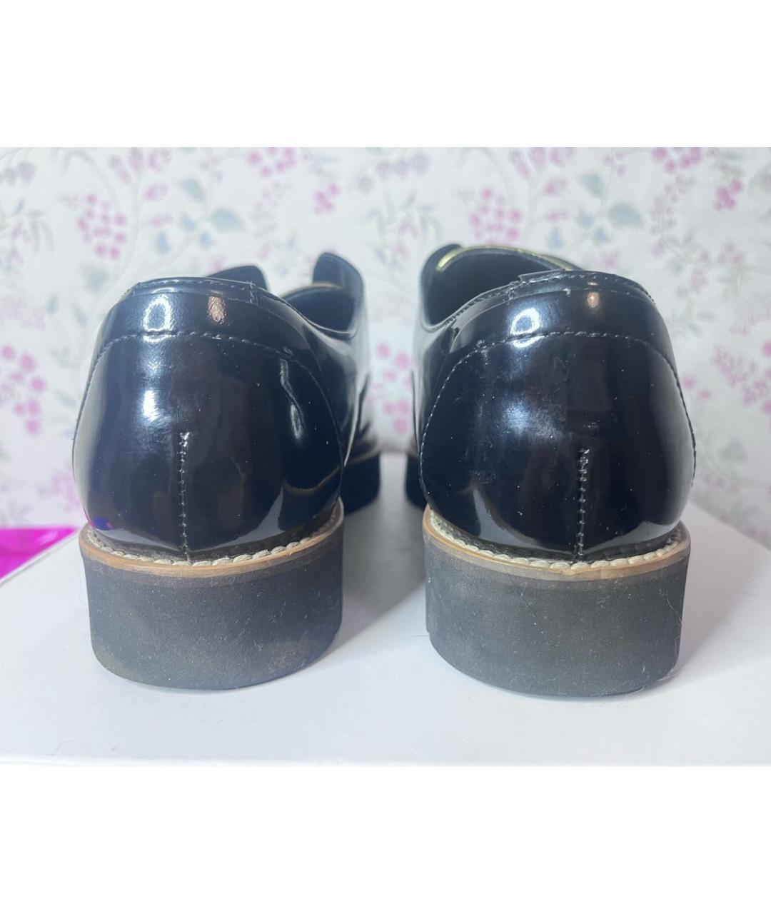 HOGAN Черные лоферы из лакированной кожи, фото 4