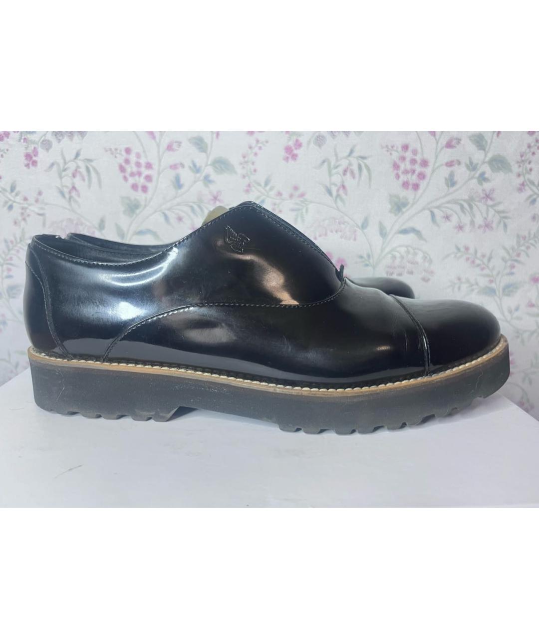 HOGAN Черные лоферы из лакированной кожи, фото 6