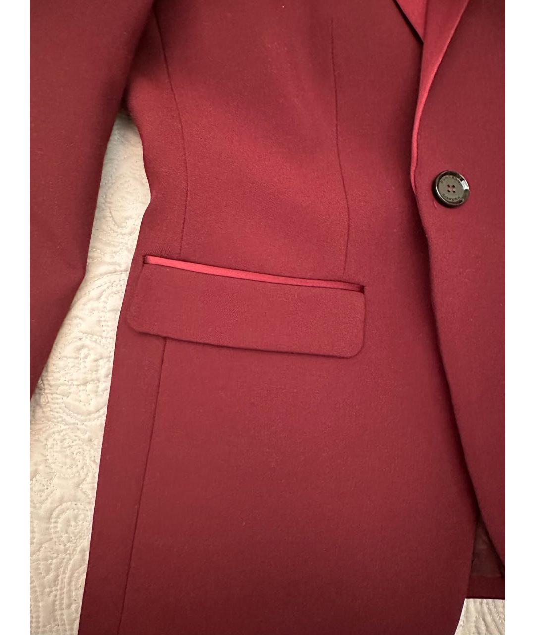 BURBERRY Бордовый вискозный жакет/пиджак, фото 7