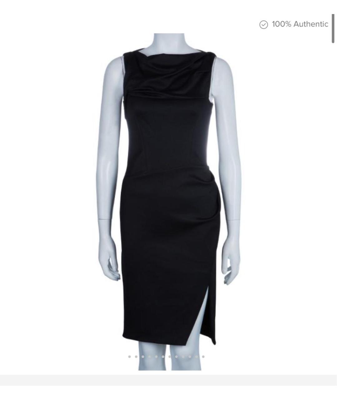 BALENCIAGA Черное вискозное коктейльное платье, фото 9