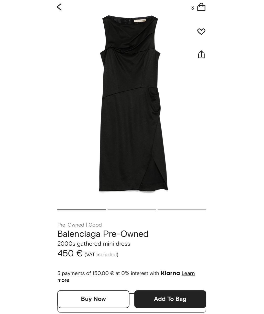 BALENCIAGA Черное вискозное коктейльное платье, фото 8