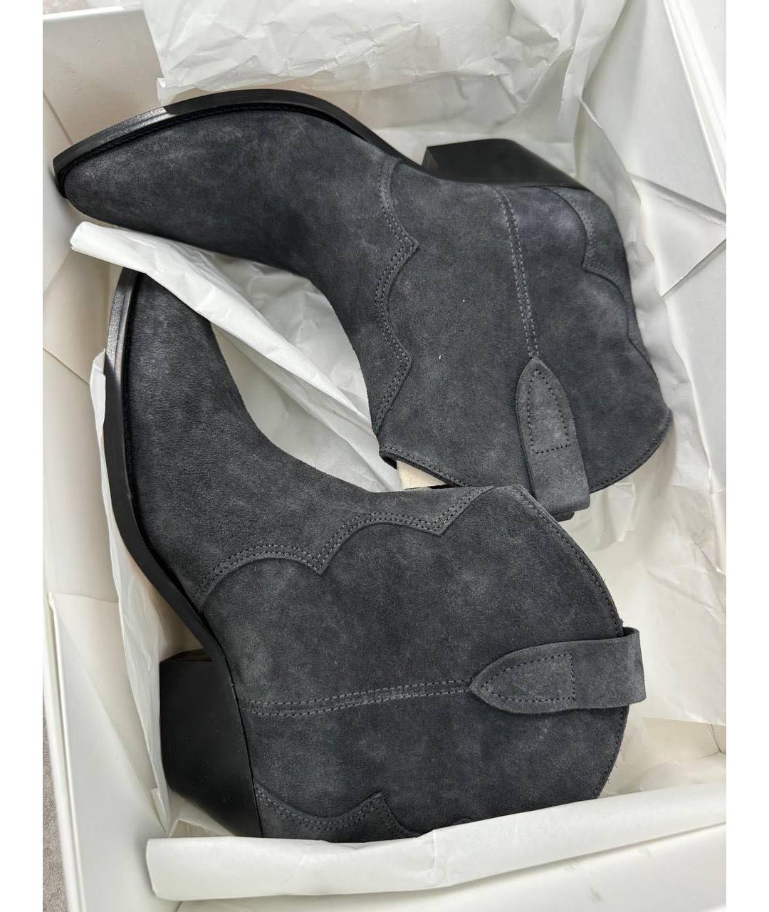 ISABEL MARANT Серые замшевые полусапоги, фото 3